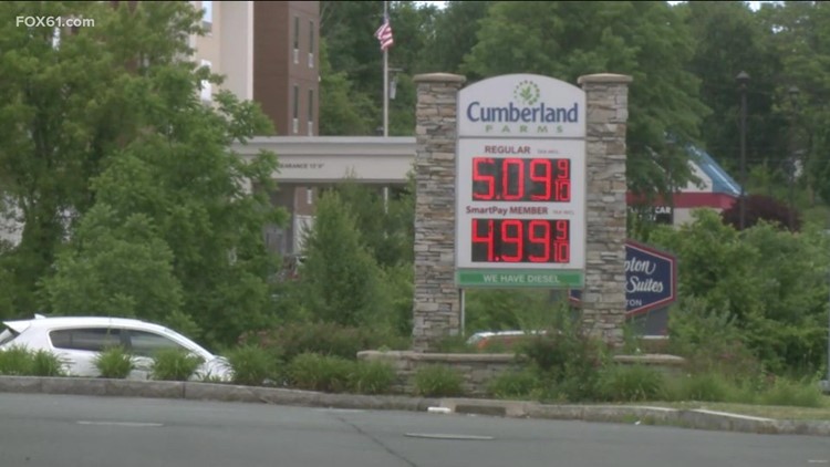 Gas prices reach $5 in Connecticut