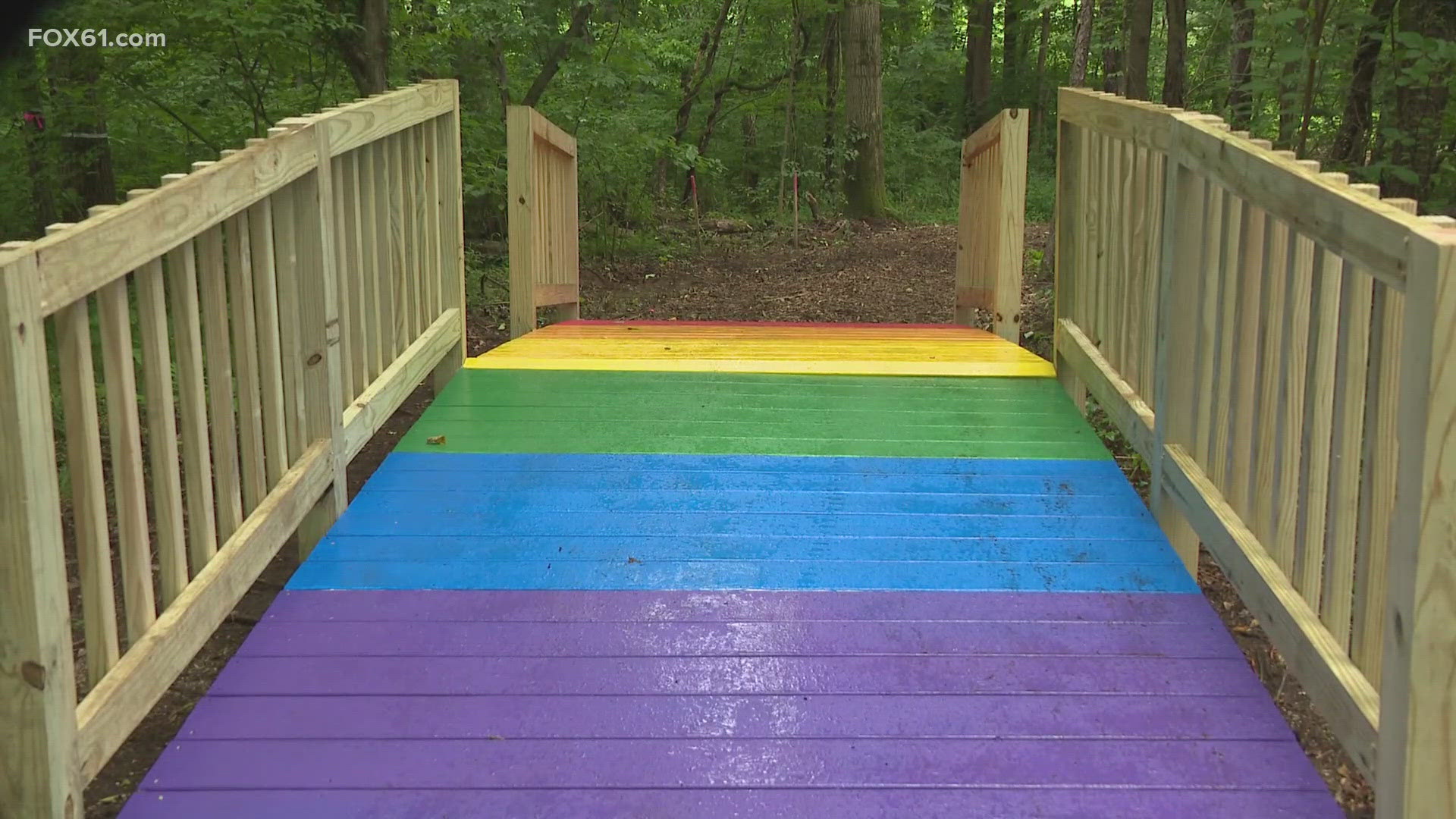 Inspired by a real-life “Rainbow Bridge” in North Carolina, Torrington resident Karen Rakyta-Bozak brought the idea to Connecticut.