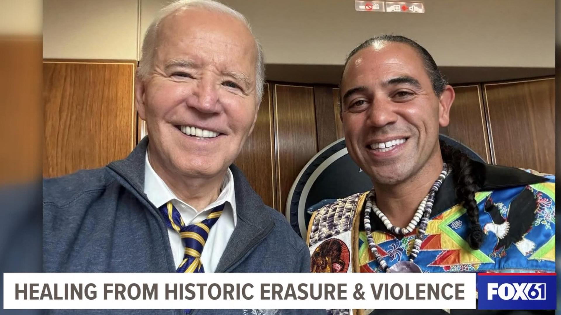 Chairman of the Mashantucket Pequot Tribe Rodney Butler, describes being on Air Force One with Biden for his promised visit & apology to tribal nations.