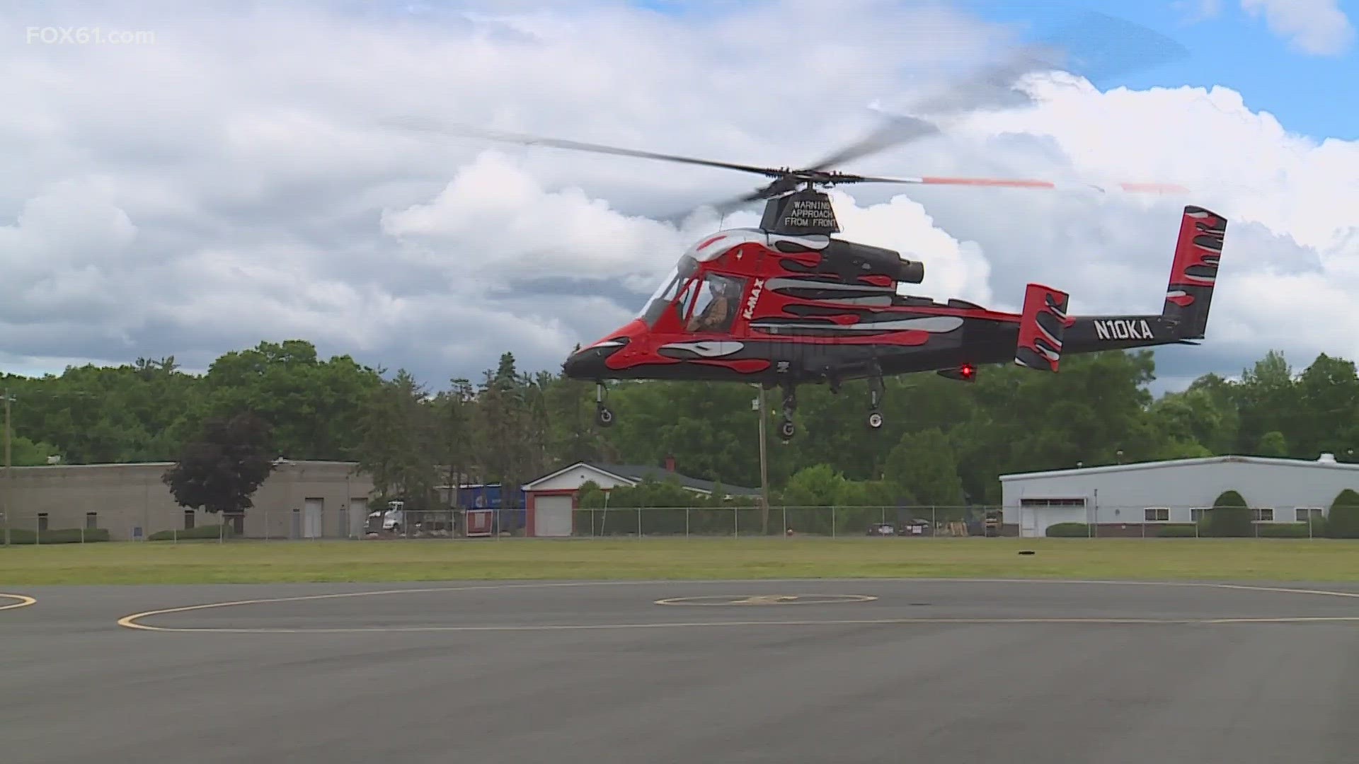 Built in Bloomfield and battling wildfires well beyond; the specialized helicopter known as the “K-Max” is currently fighting the Canadian wildfires.