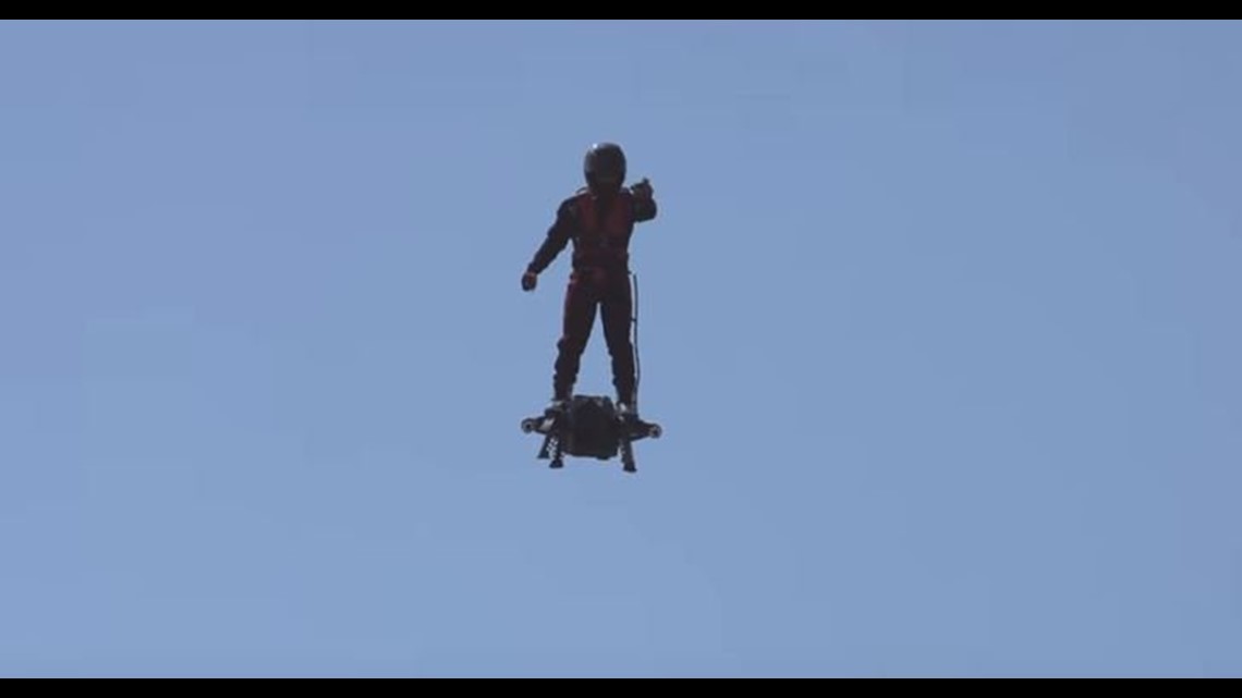 Frenchman flies more than a mile on a hoverboard