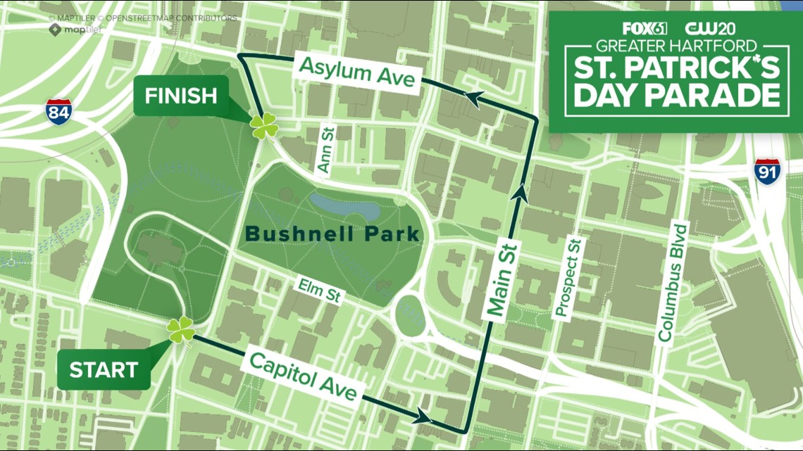 new haven st paddys day parade route