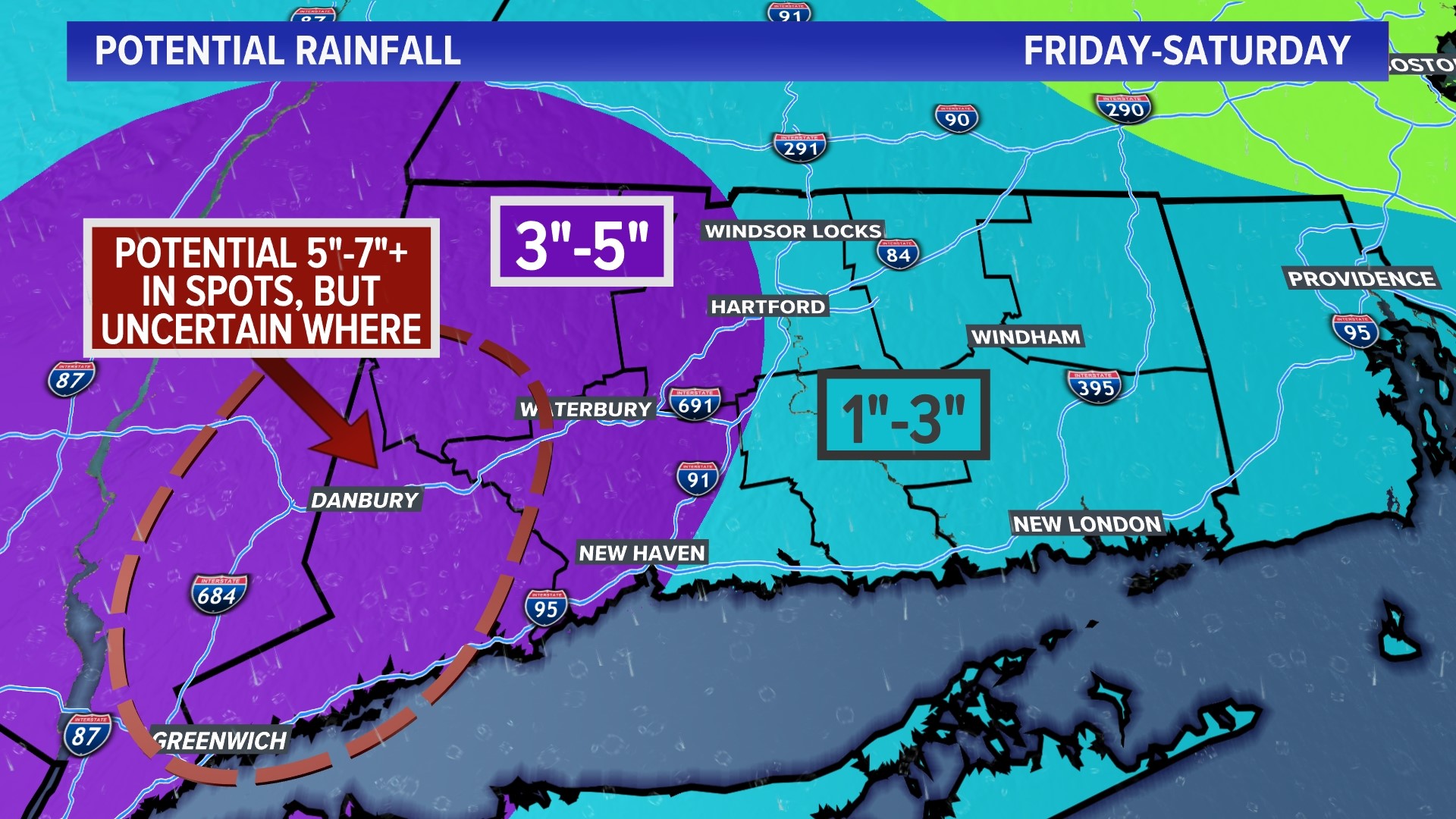 Meteorologist Matt Scott has an update on the heavy rain and flooding in Connecticut.