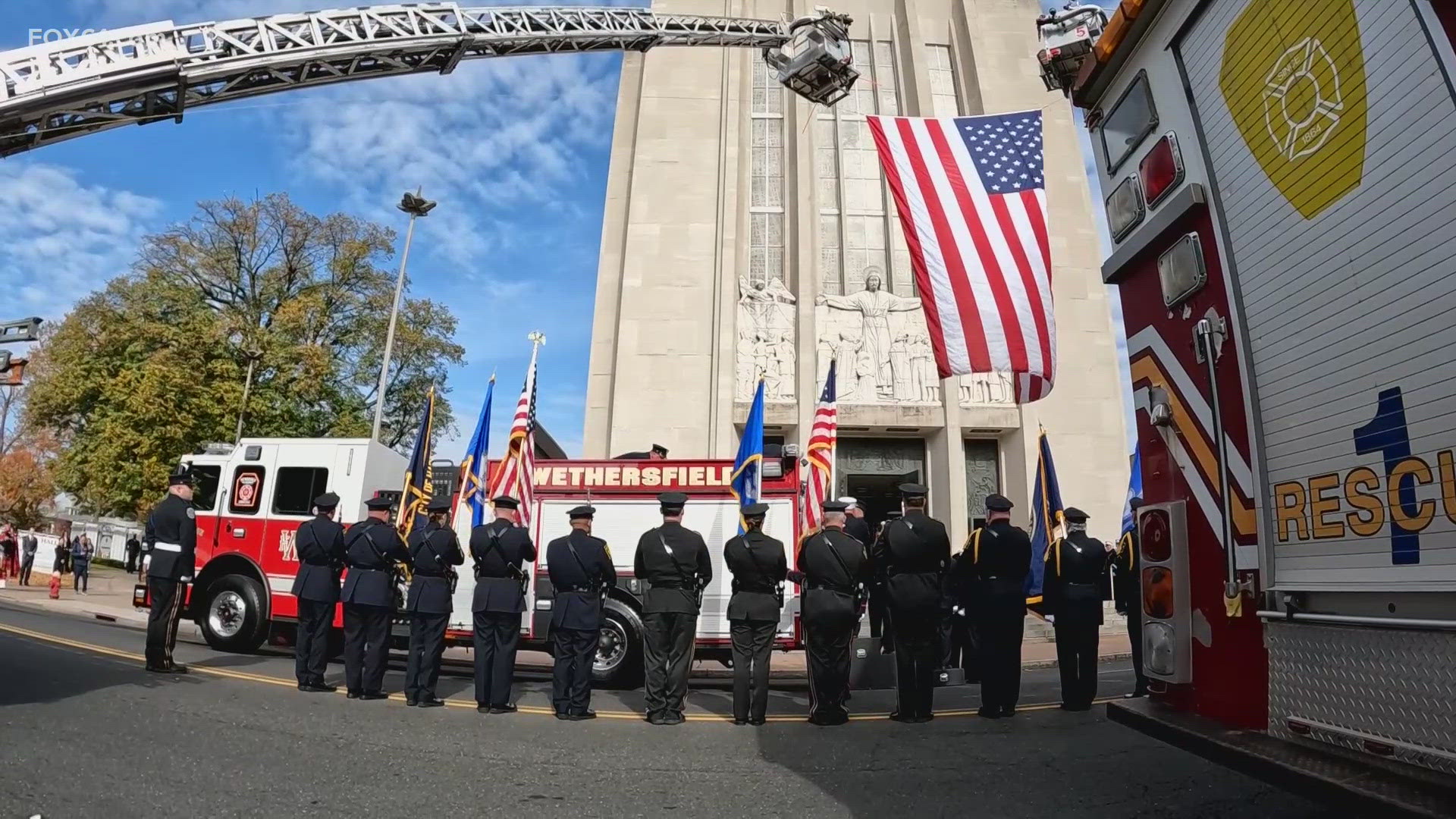 The life of Robert "Sharkey" Sharkevich Sr. was honored at the Cathedral of Saint Joseph in Hartford Monday with a public service.