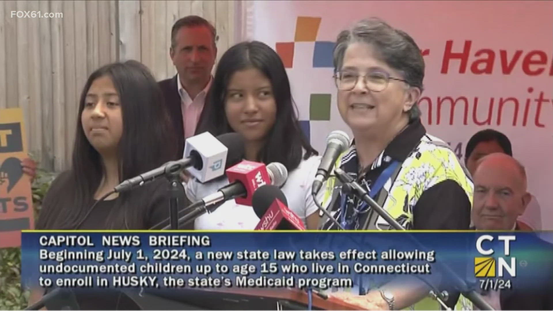 Starting July 1, undocumented children 15 and younger, regardless of immigration status, will now be covered by HUSKY Health, Connecticut's Medicaid program.