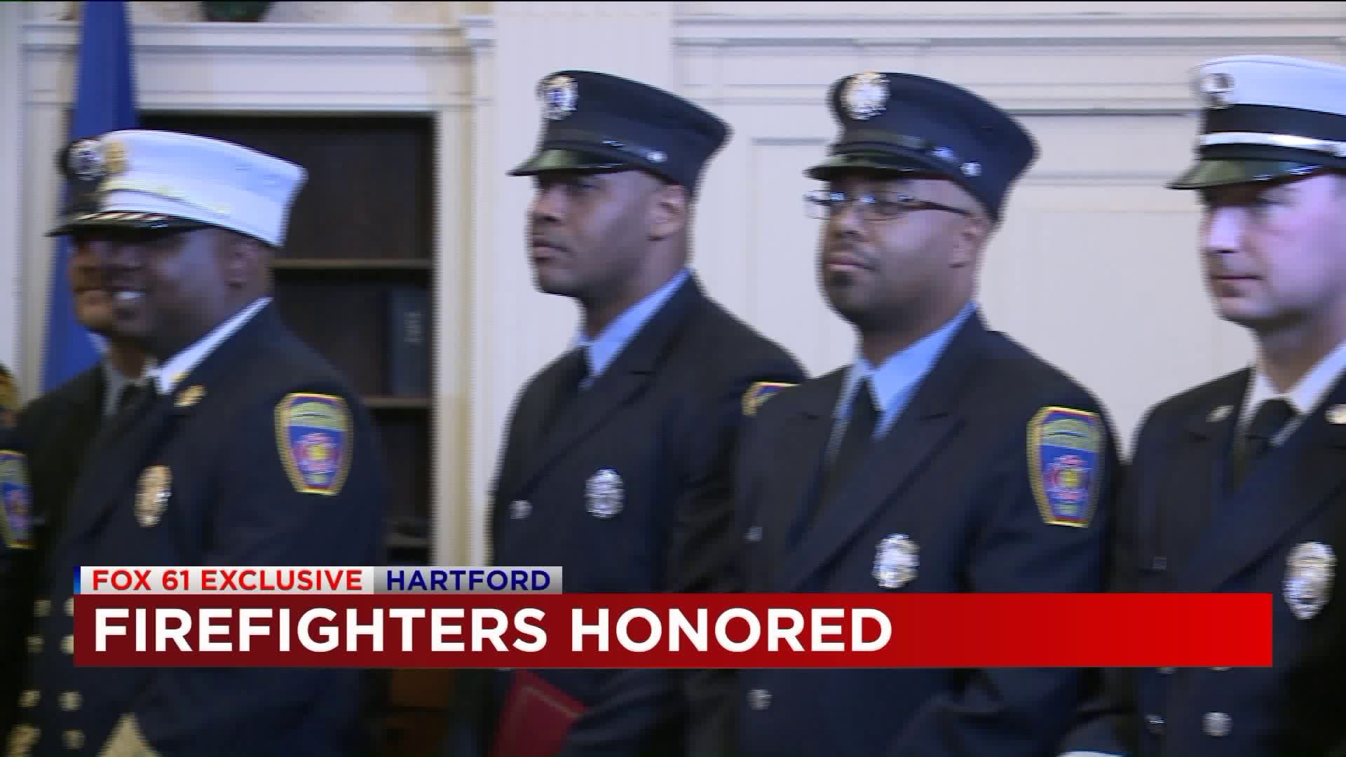 Hartford firefighters honored