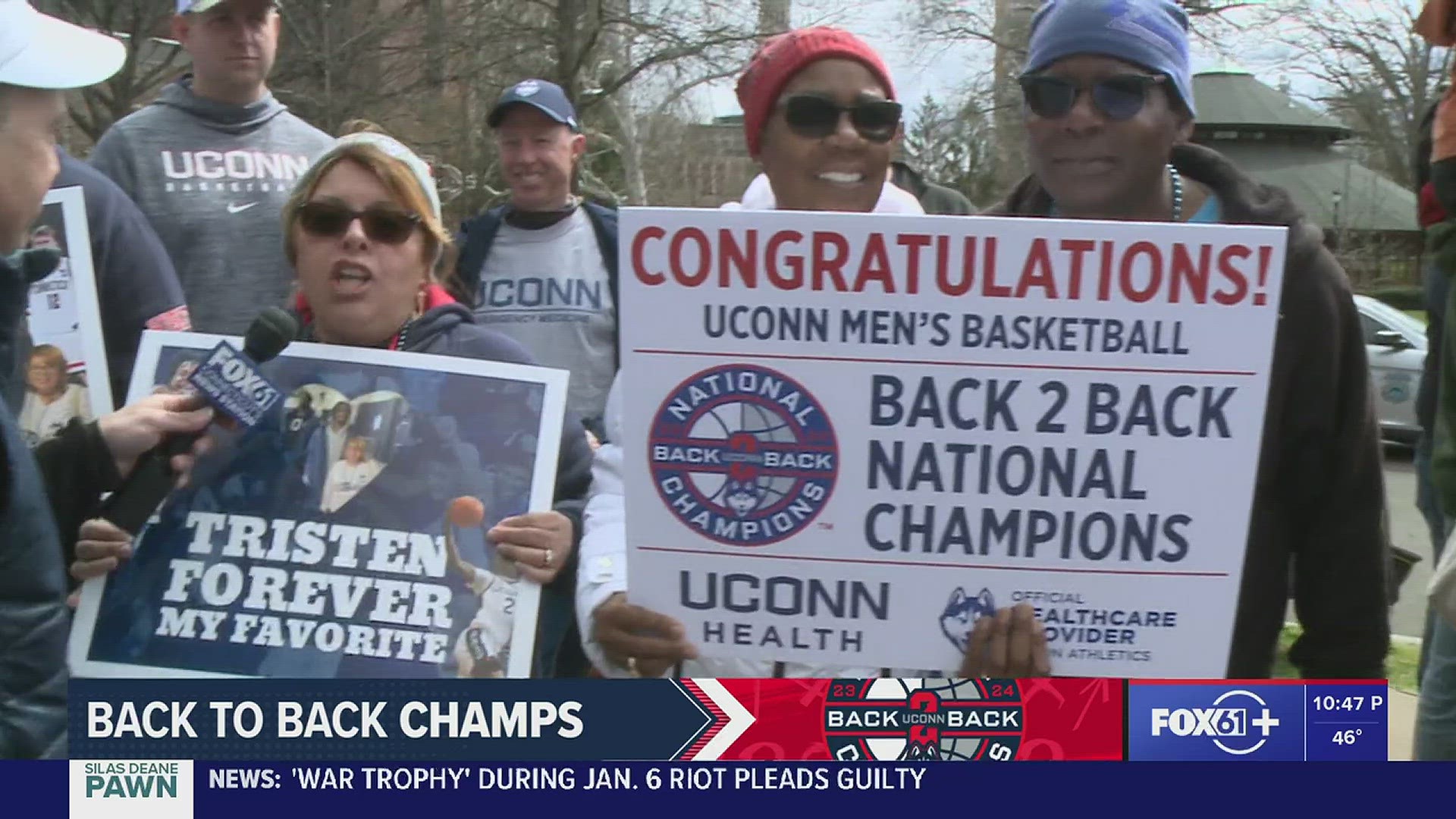 FOX61's Jimmy Altman interviewed spectators at UConn's victory parade on Saturday.