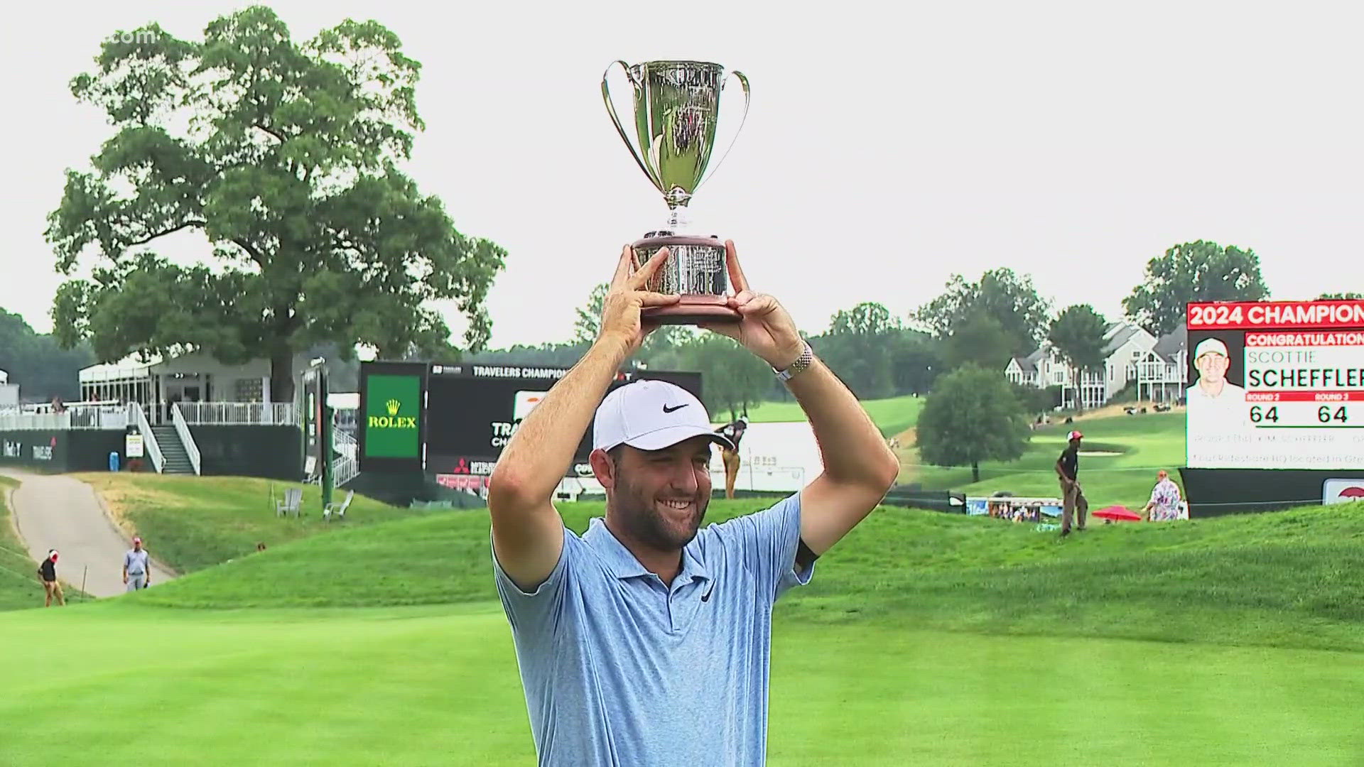 Scottie Scheffler tallies his sixth PGA Tour win of 2024, beating out Tom Kim in a playoff in the 18th hole.