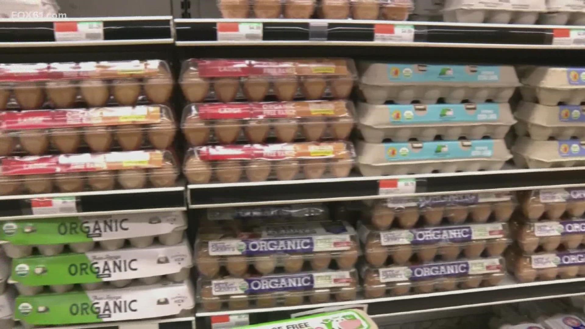 Connecticut shoppers have shelled out more money in the last few months due to the increase in food prices, especially eggs, but relief is on the way.