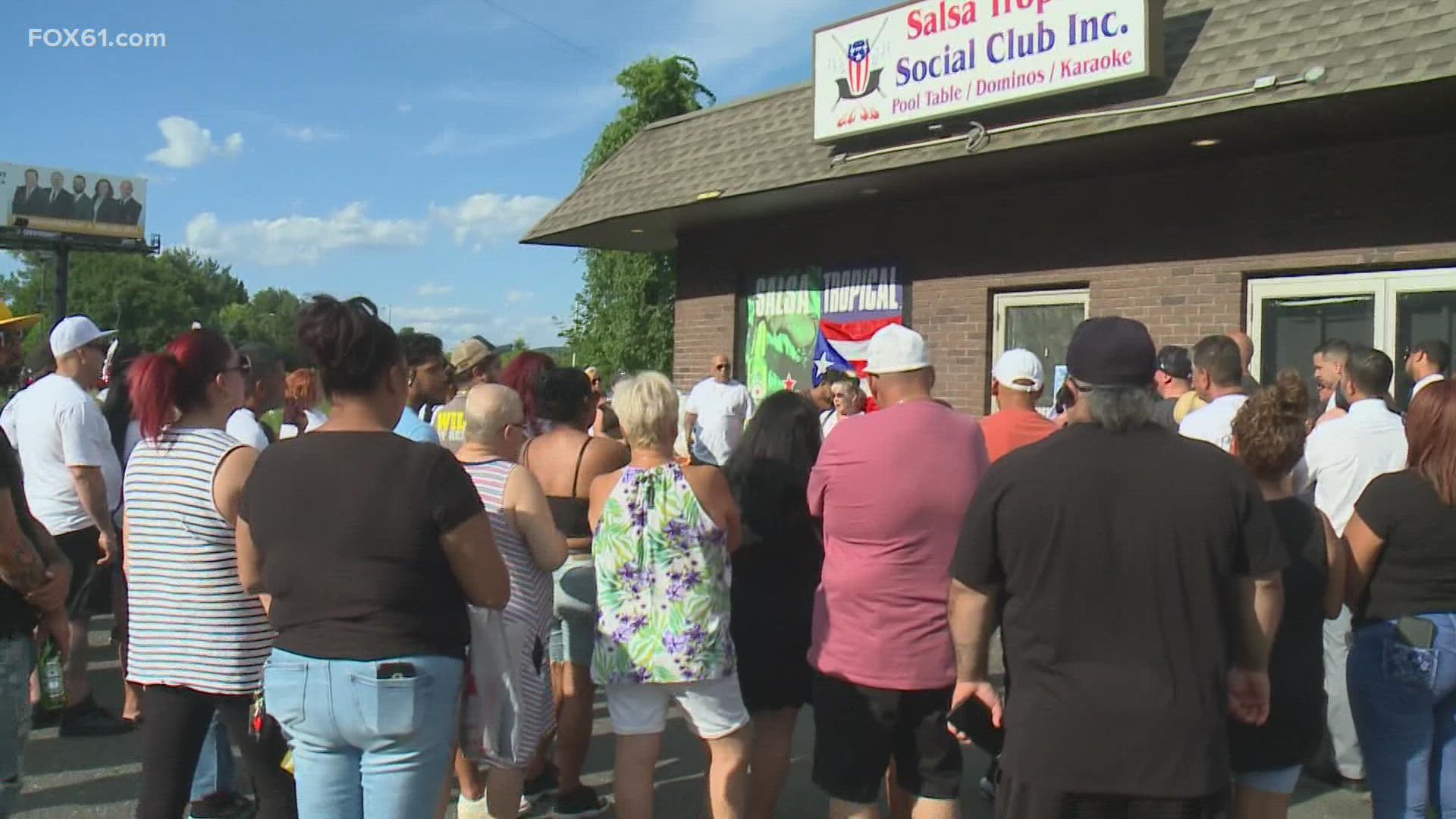 Friends and family gathered around Salsa Tropical to mourn the loss of the owner.