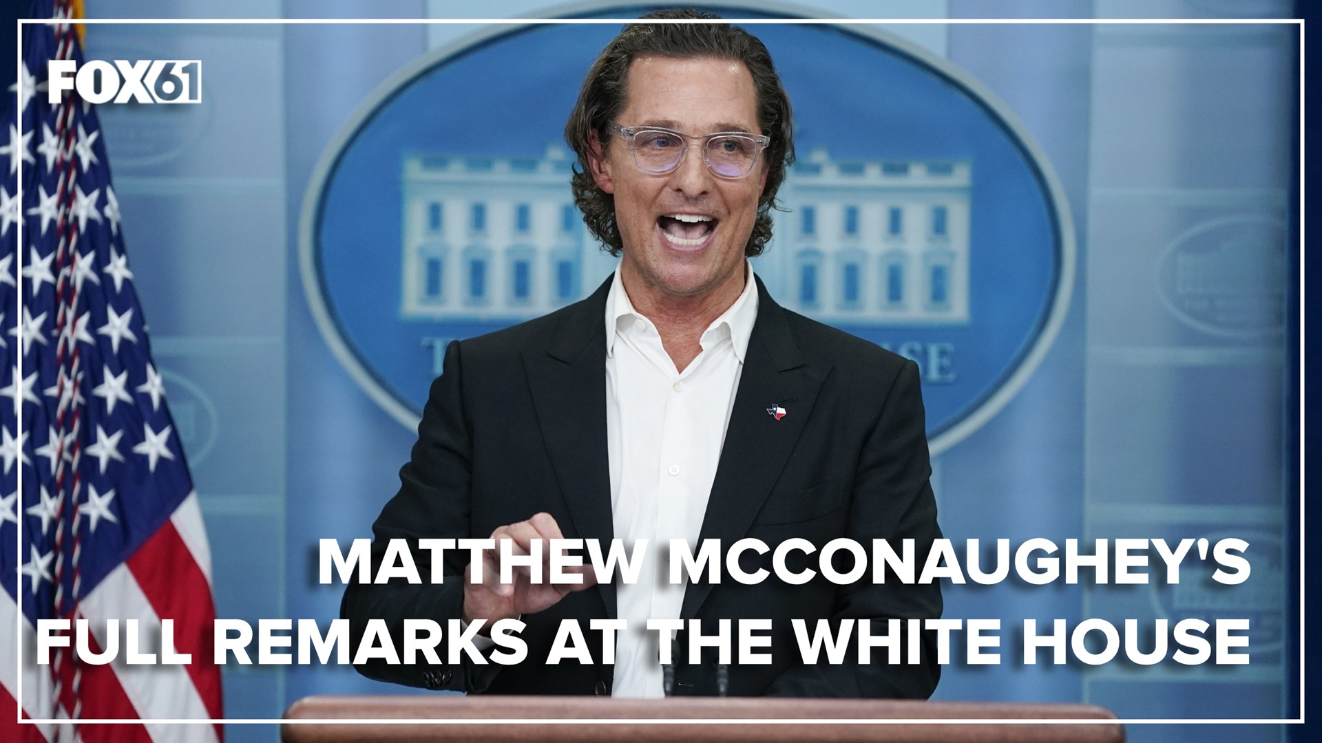 Academy Award-winning actor Matthew McConaughey offered an emotional call on Congress to “reach a higher ground” and pass gun control legislation.