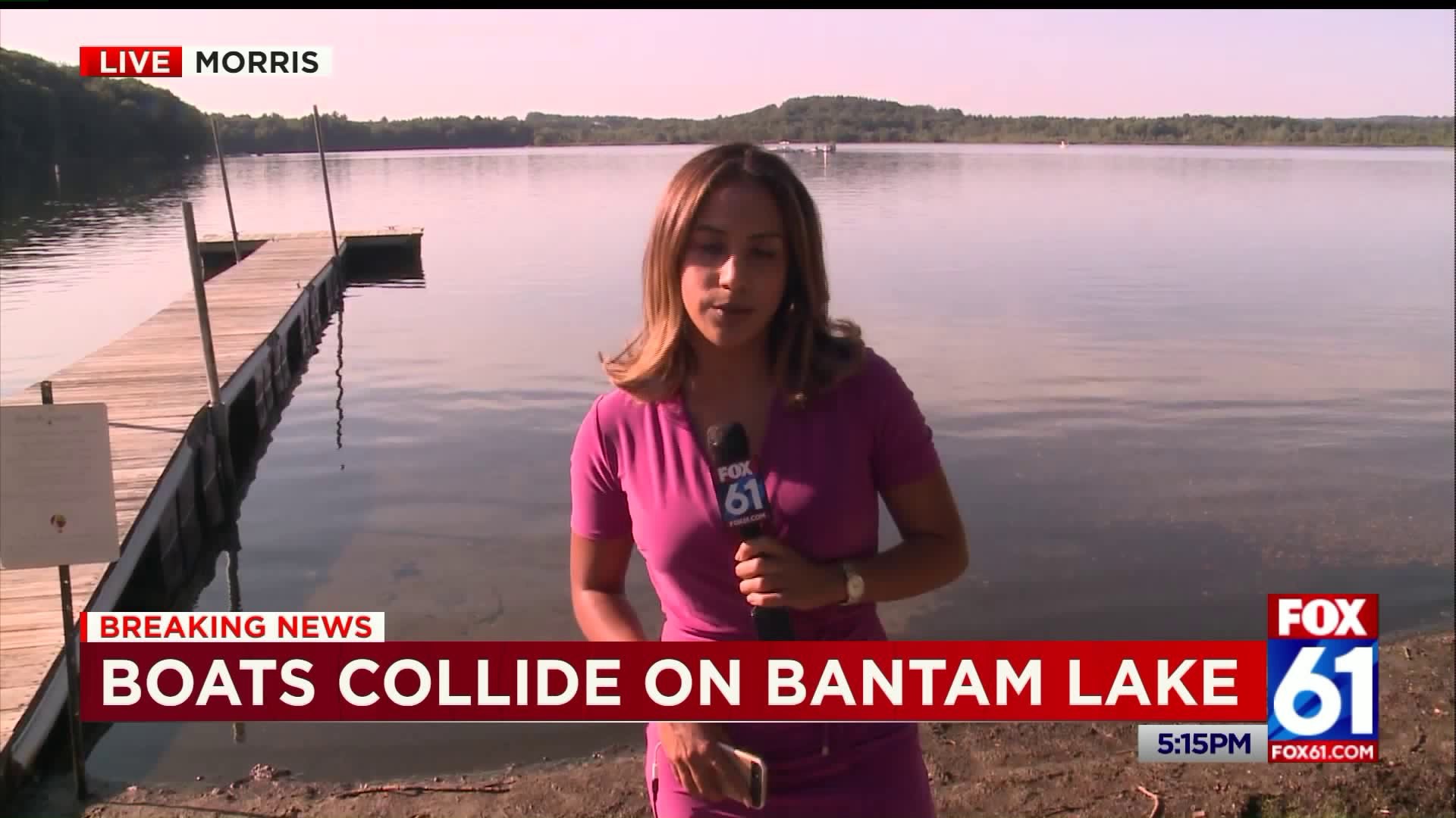Officials responded to boat collision on Bantam Lake