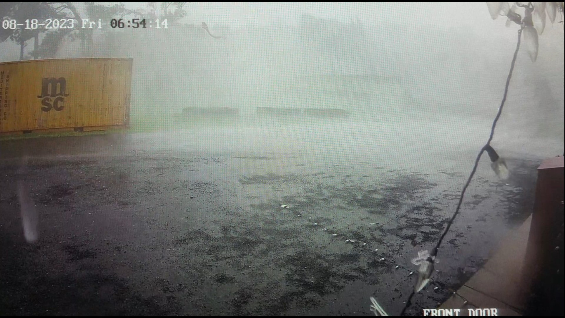 On Friday, Jim Passarello's security cameras captured this video of a tornado that went through his property.