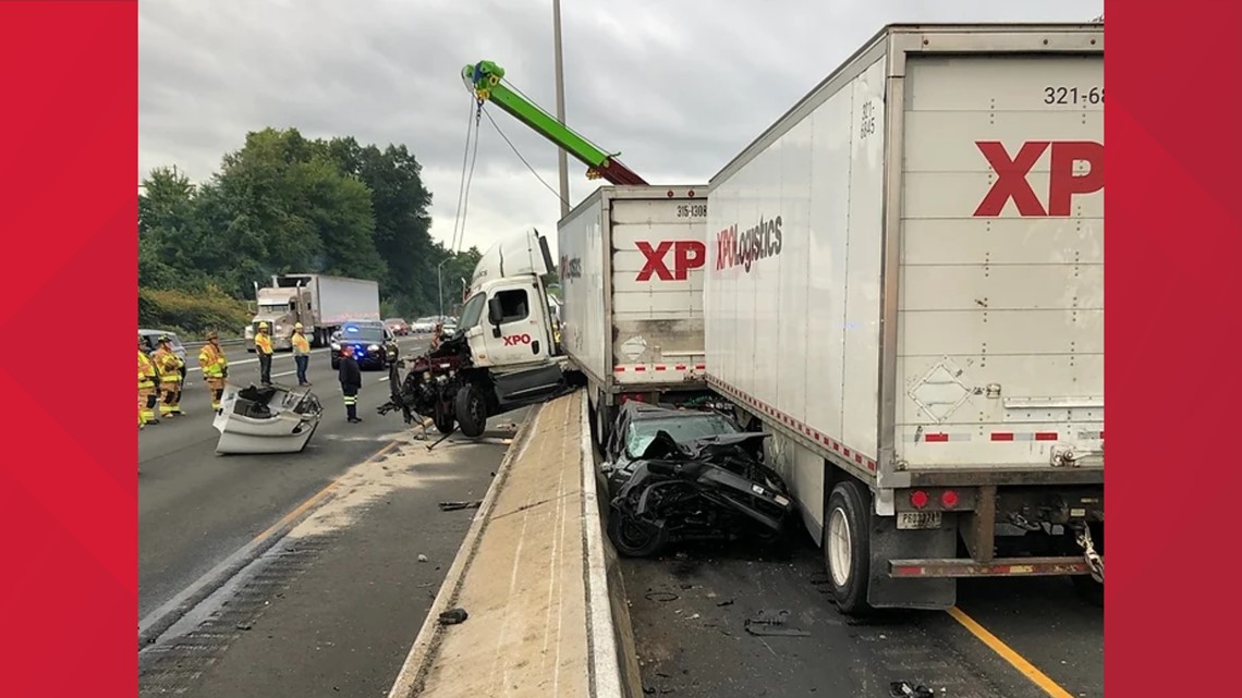Car, tractor-trailer crash in East Windsor causes heavy traffic delays