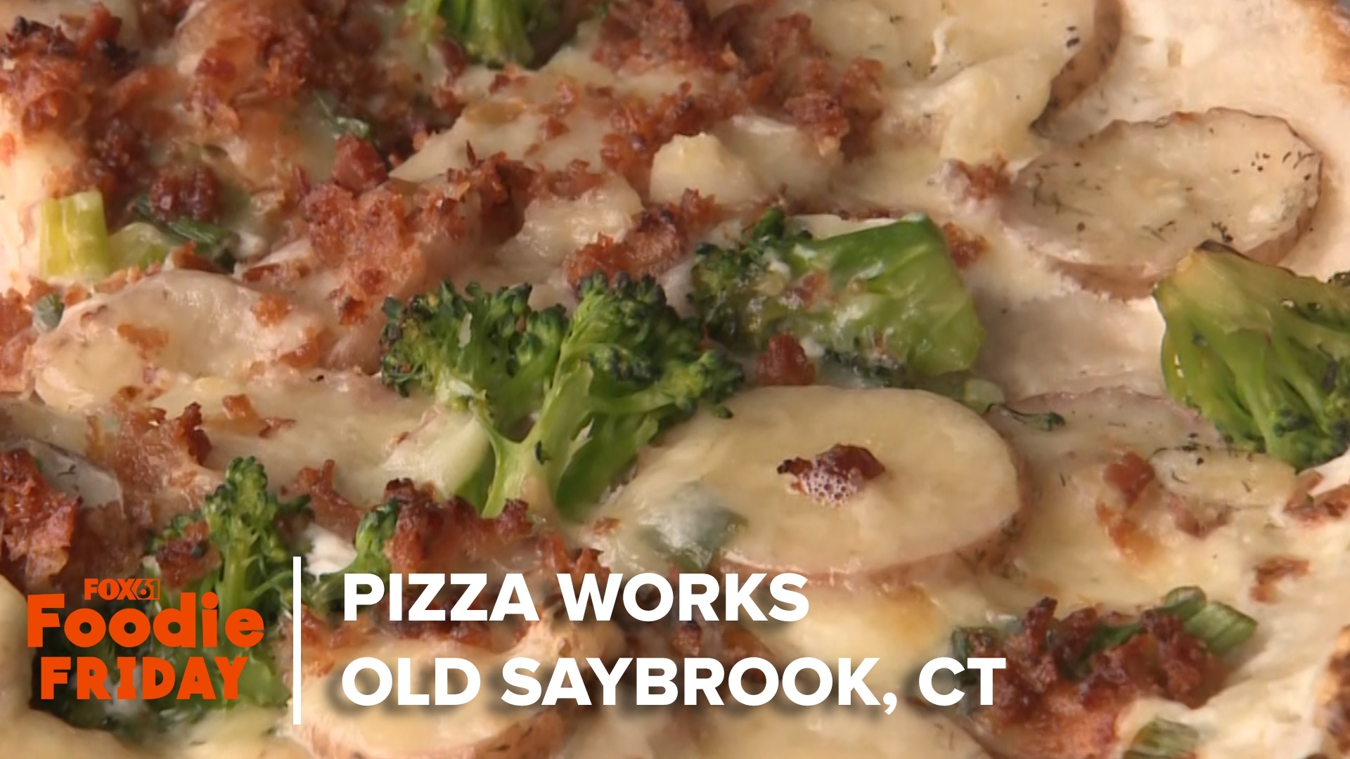 This pizzeria is home to tasty salads, apps and pizzas, including the signature loaded potato pie. Watch the model and real-life trains go by too.