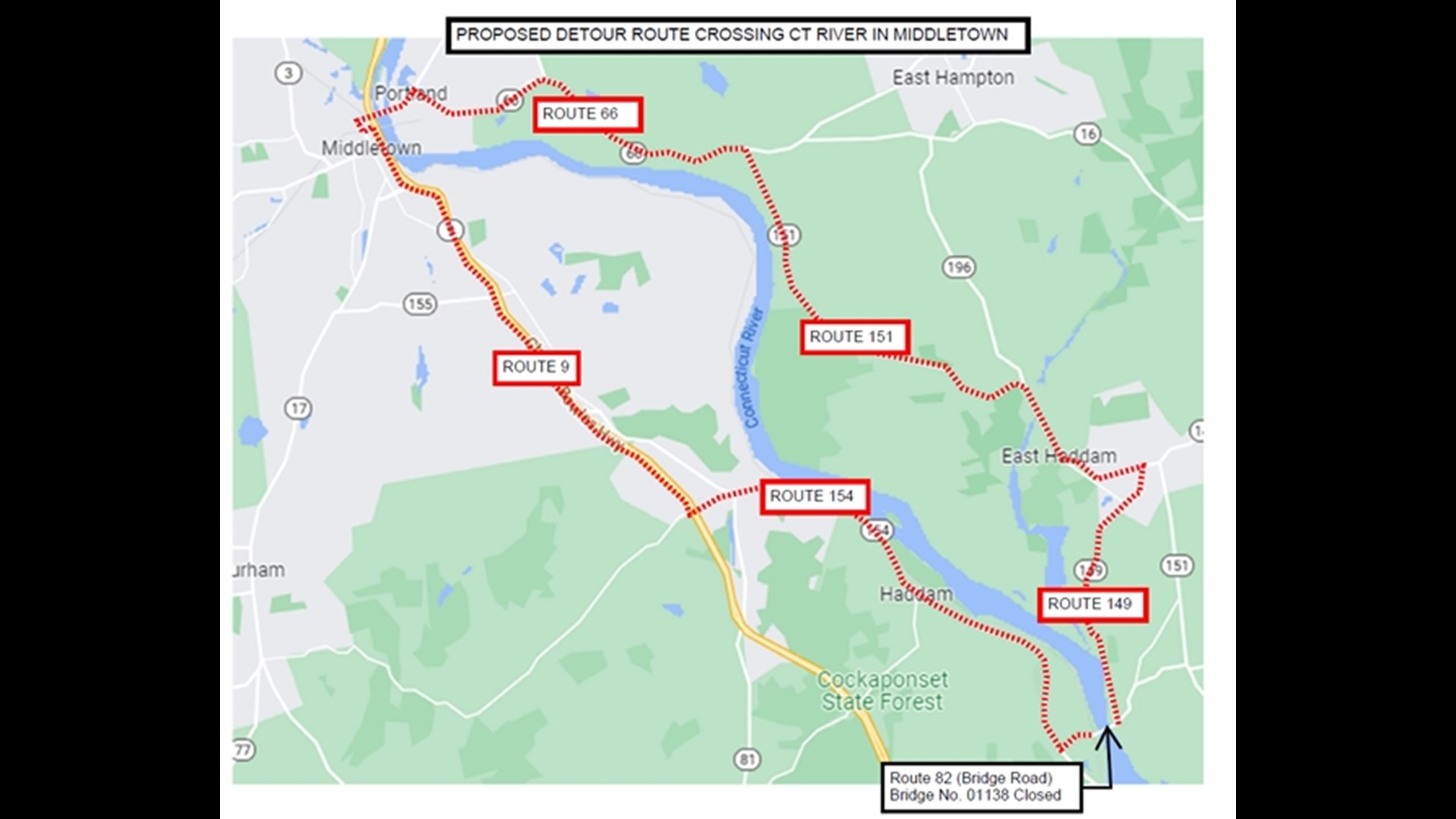 East Haddam Swing Bridge construction closures