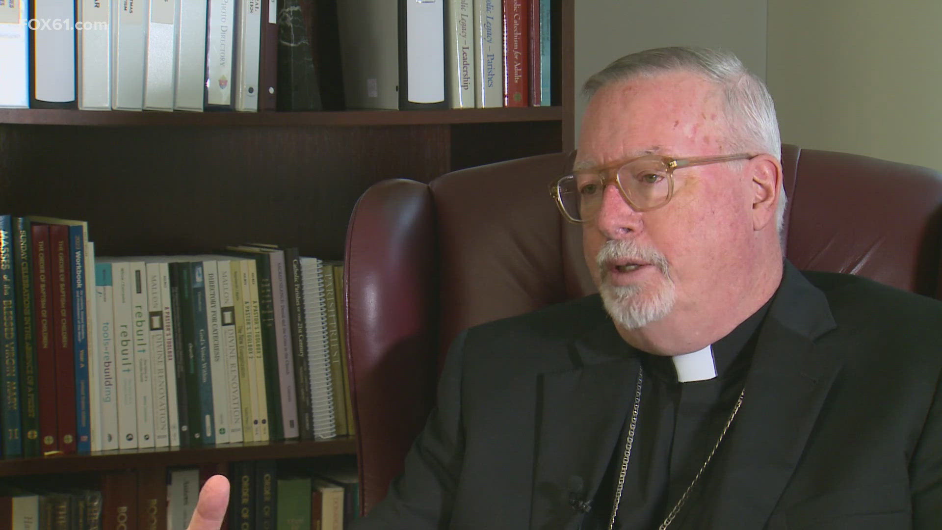 After former Archbishop Leonard Blair stepped aside earlier this month, Archbishop Christopher Coyne has filled the role. He spoke on Friday with FOX61's Matt Caron.
