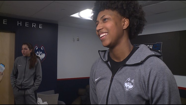 UConn's Ayanna Patterson reacts to win over Vermont | Full Interview