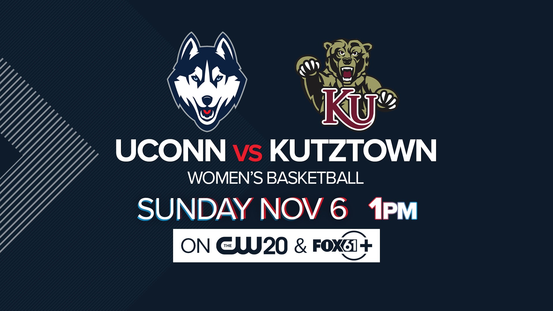 UConn Women's Basketball Game To Broadcast On CW20, FOX61+ | Fox61.com