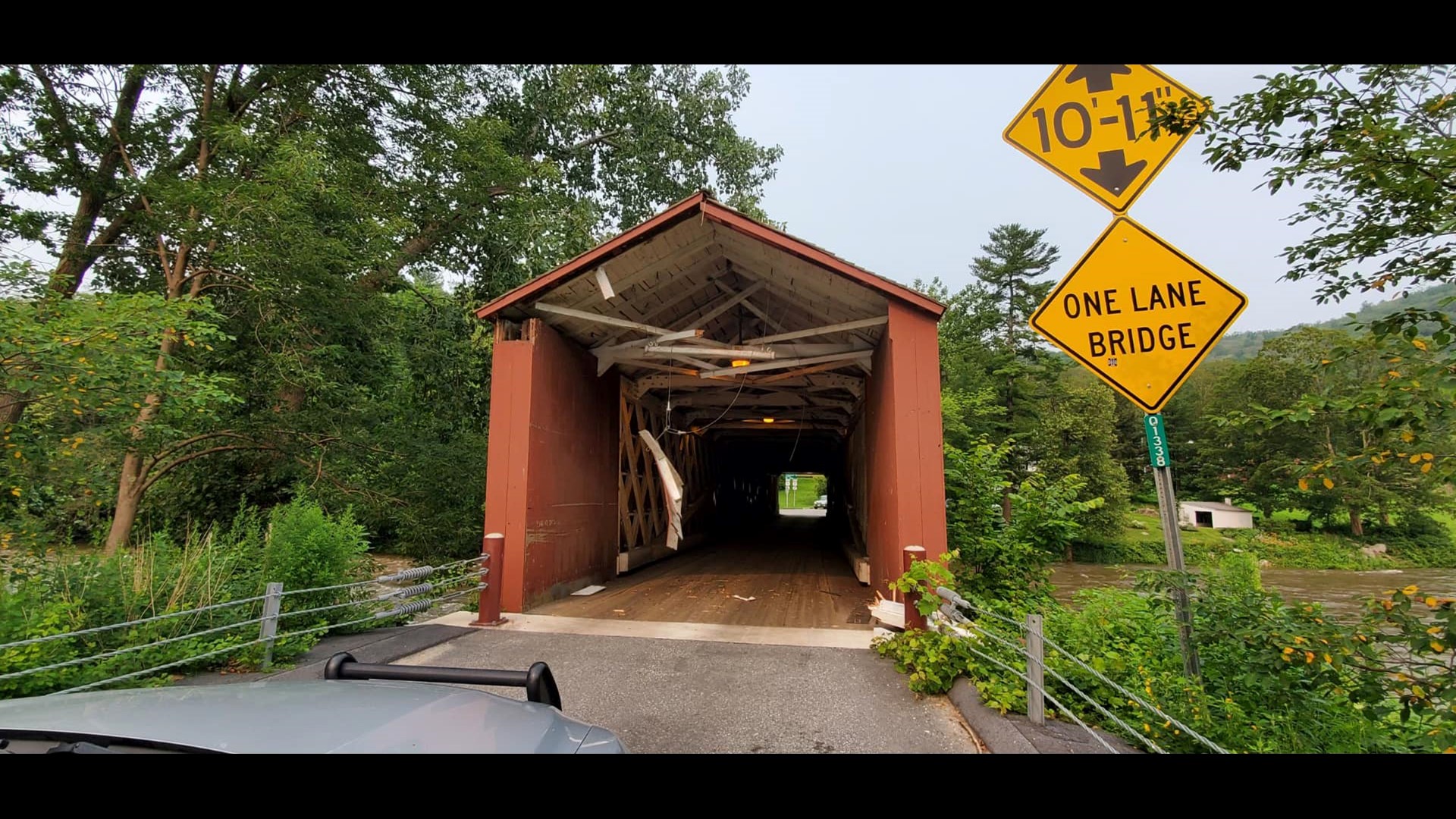 Cornwall Covered Bridge crash causes damage
