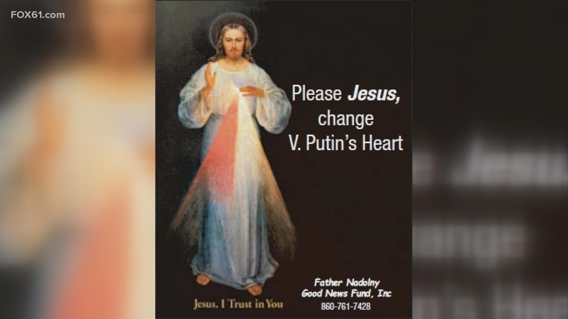 Priest has spent $16,000 on billboards and newspapers to spread this message
