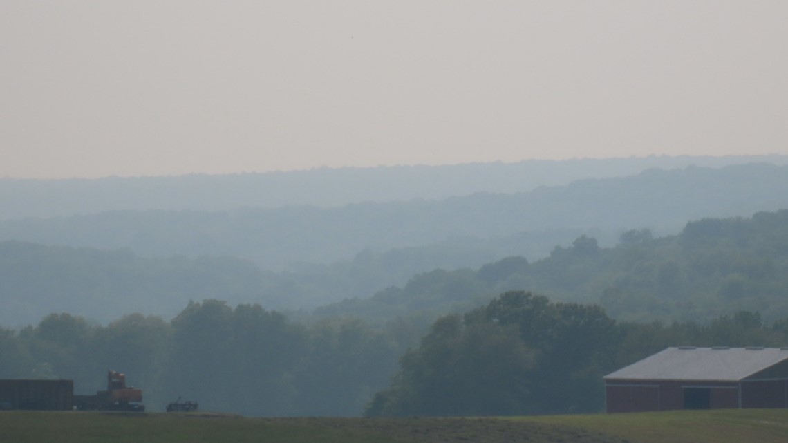 Wildfire smoke moving across Connecticut