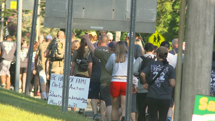 Higganum neighbors march 22 miles to raise awareness for veteran suicide