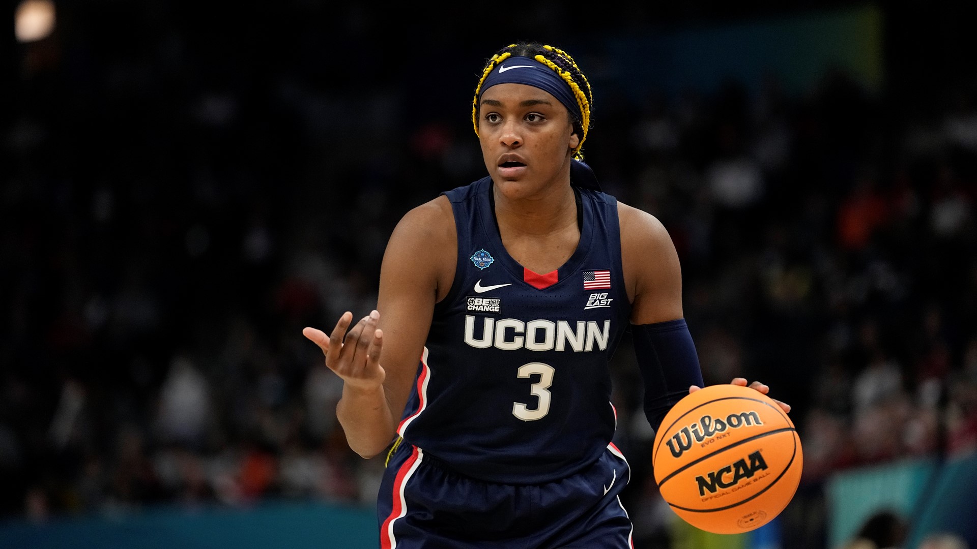 After last year's heartbreak at the NCAA Championship Finals, UConn's Aaliyah Edwards says the Huskies are ready to fight their way back to the top.