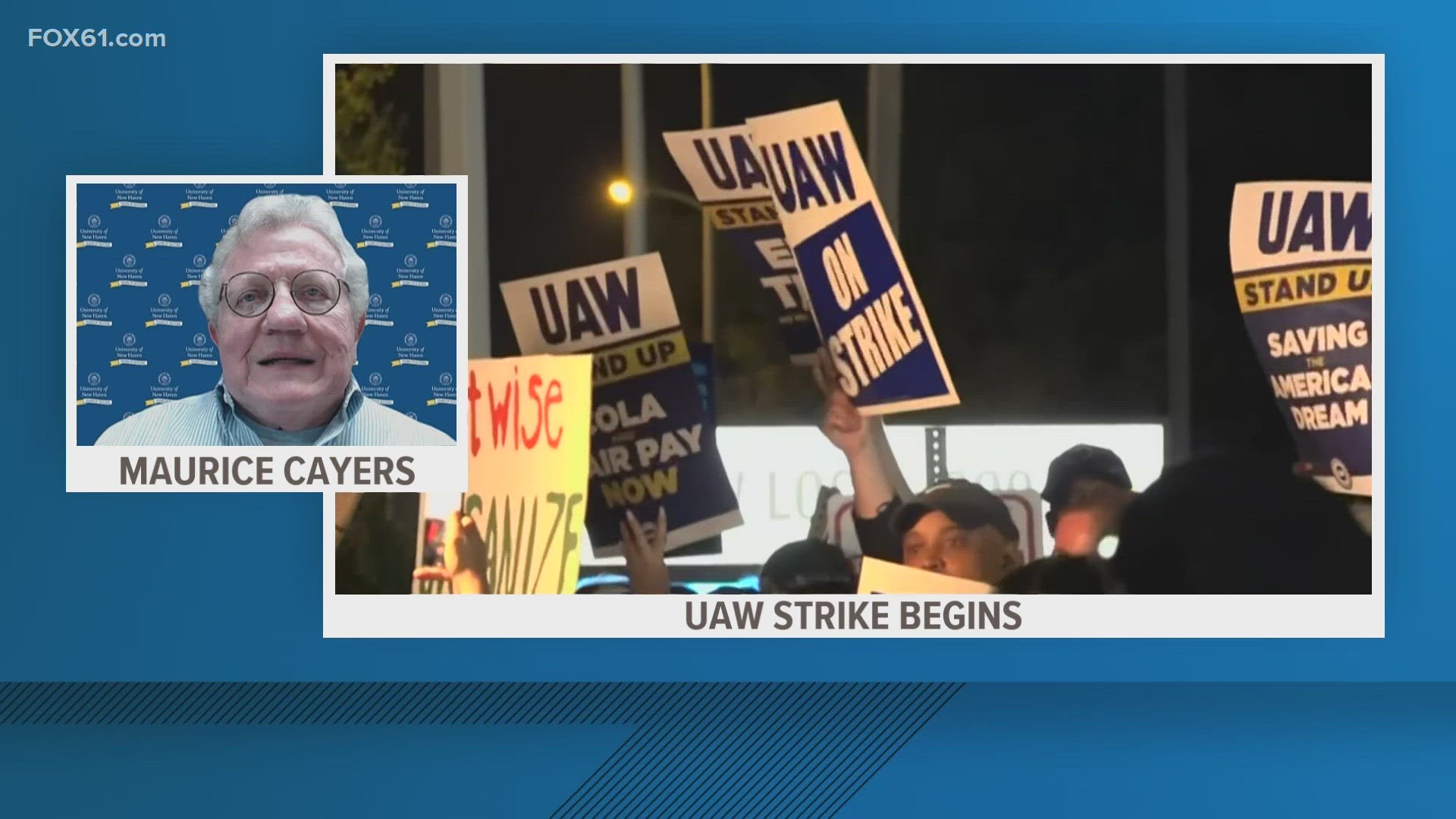 Maurice Cayer, Ph.D, distinguished lecturer and human recourses expert at the University of New Haven, discusses the UAW automakers strike.
