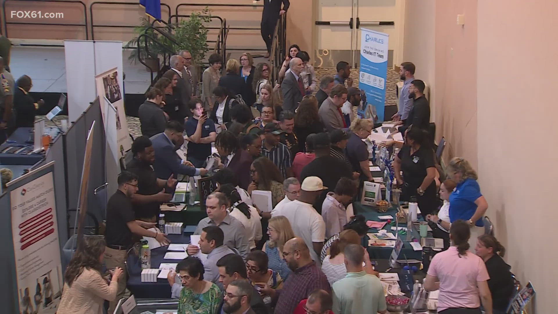 More than 70 employers hiring a range of workers attended, representing state agencies, municipalities, law enforcement, manufacturing, IT and financial services. 