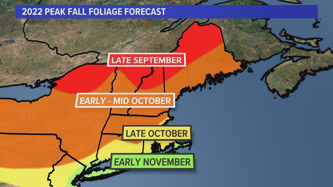 2024 Fall Foliage Prediction Map New England Tim Lezlie