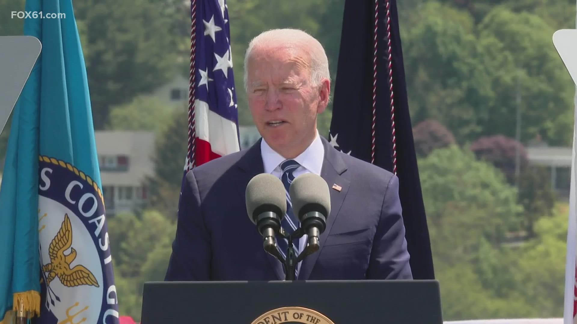 Biden last addressed a graduating class at the Academy as vice-president in 2013.