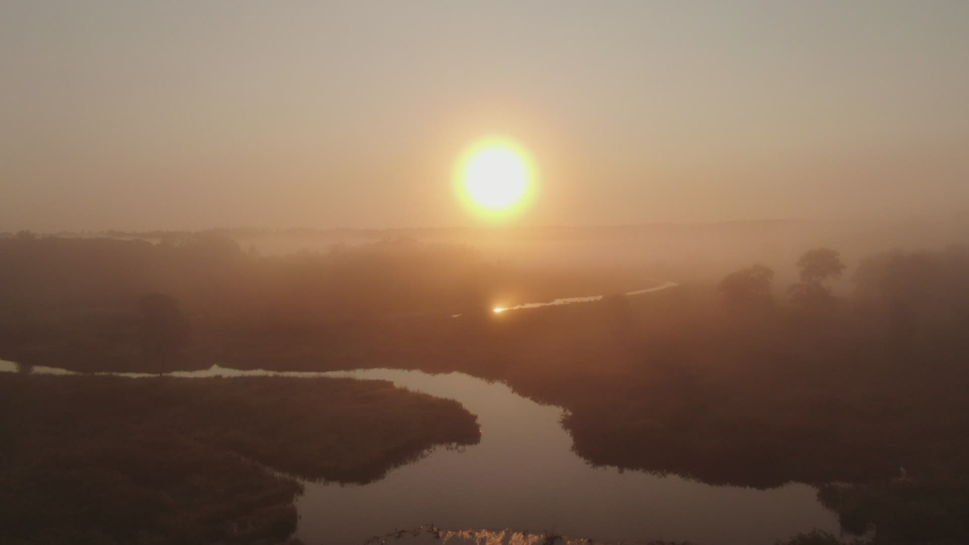 SKY61 captured the river fog this morning