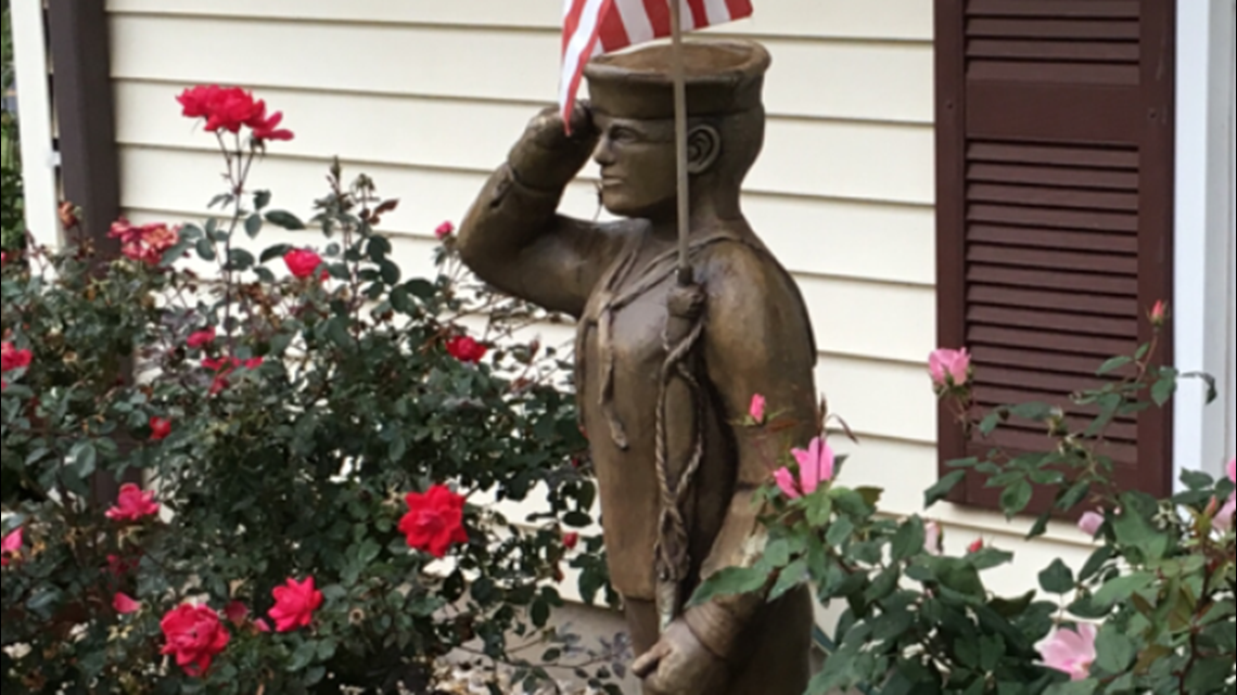 Enfield couple asks for return of stolen statue depicting son serving