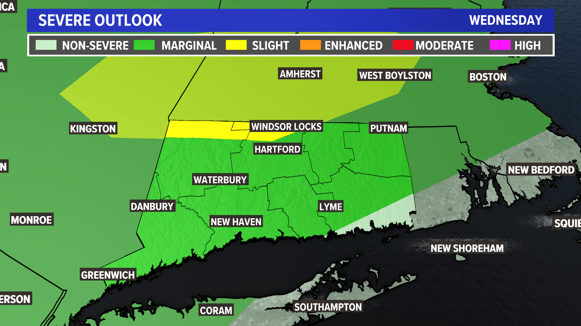 Connecticut's latest weather forecast