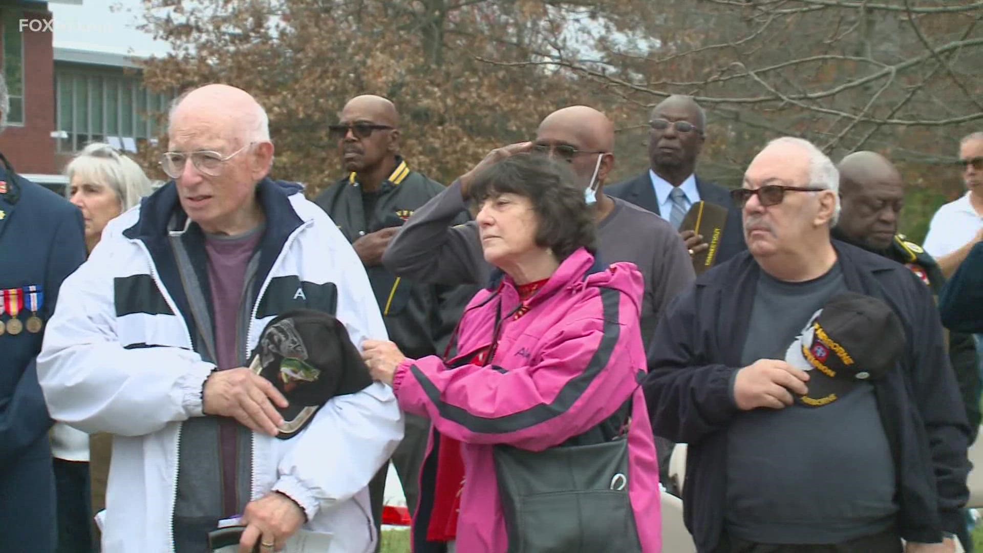 On Friday, veterans were honored with a ceremony.
