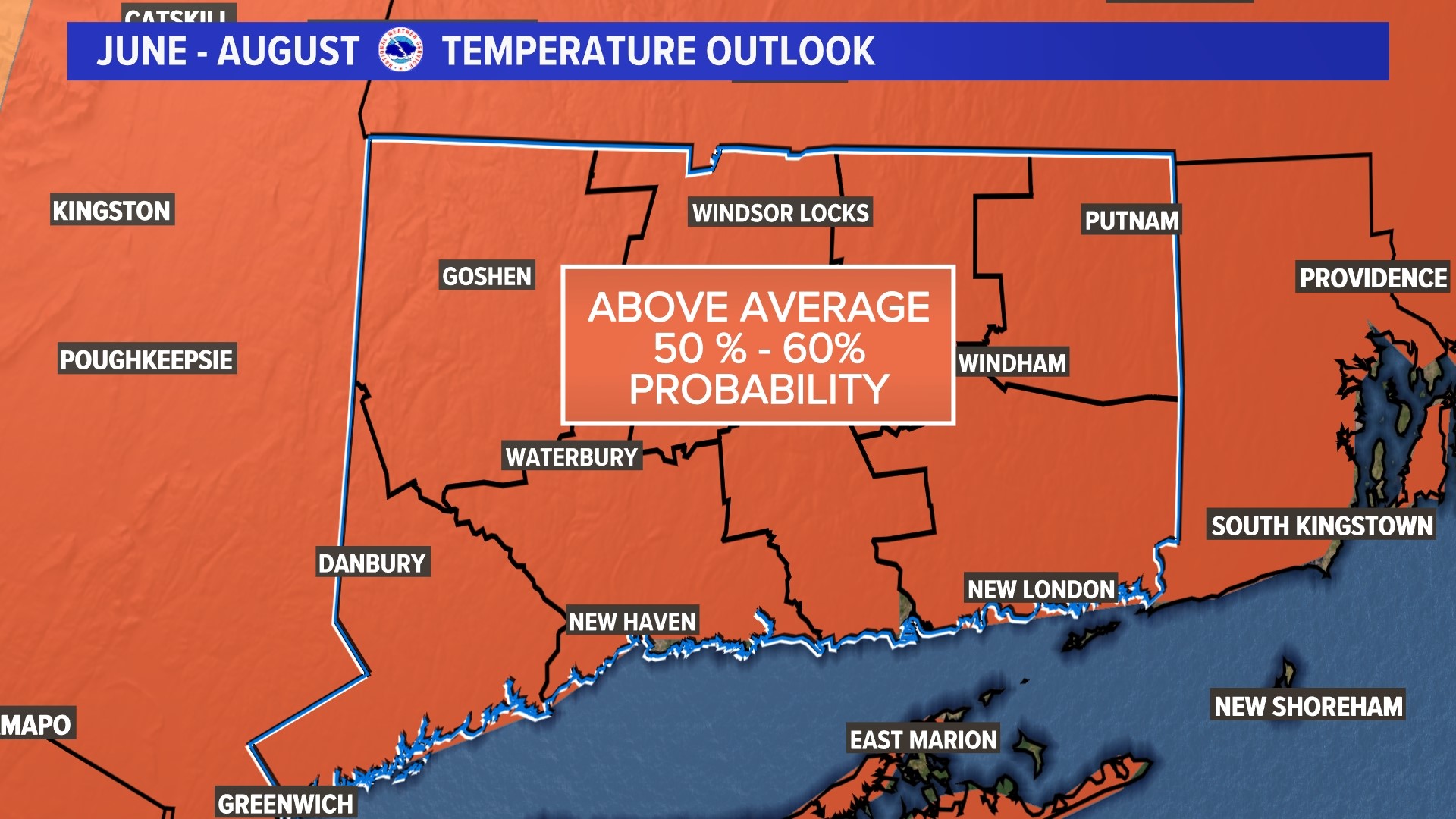 Connecticut summer outlook