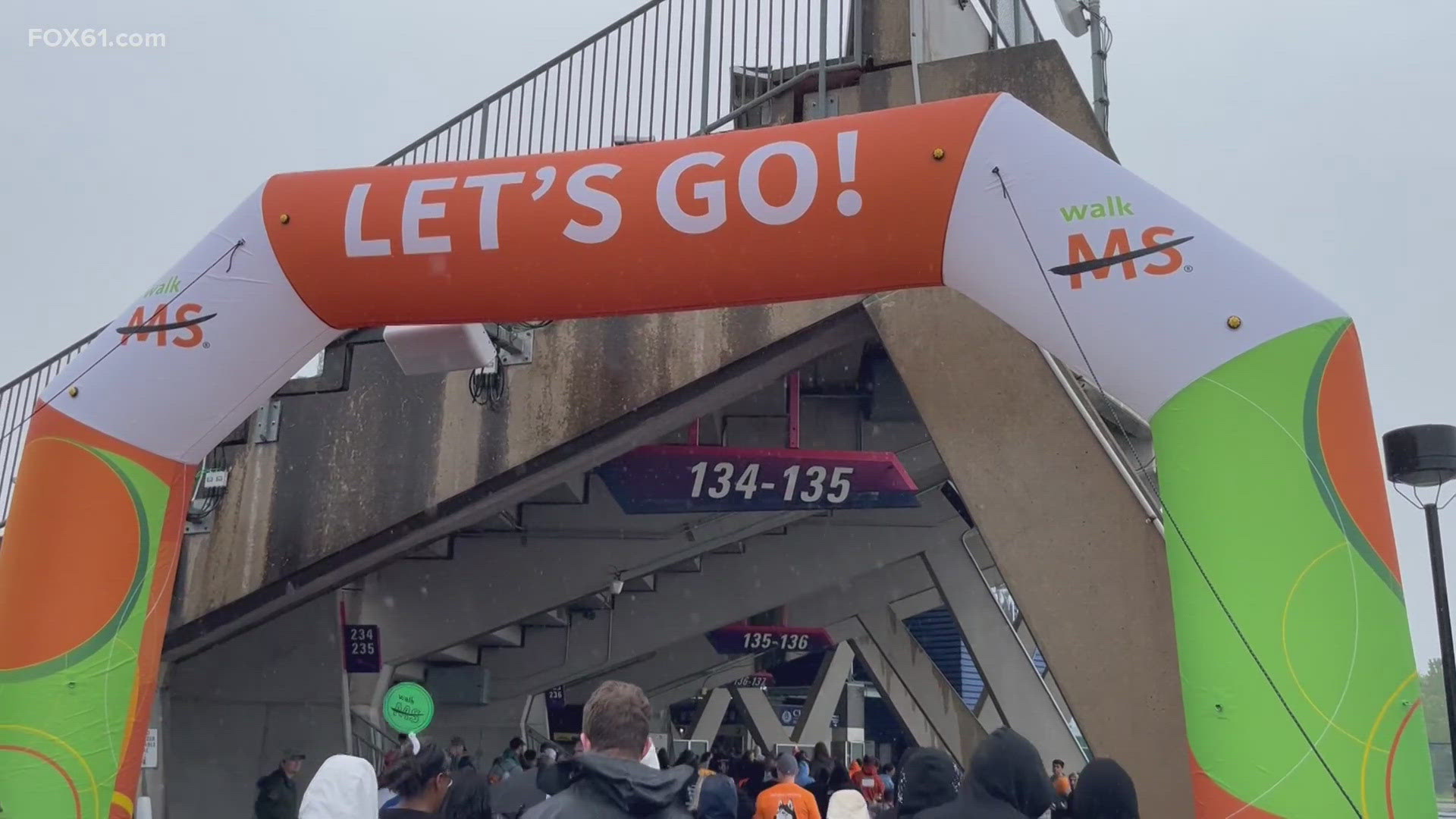 Looking to raise awareness about the impact of multiple sclerosis, hundreds took part in the annual Walk MS event at Rentschler Field in East Hartford.