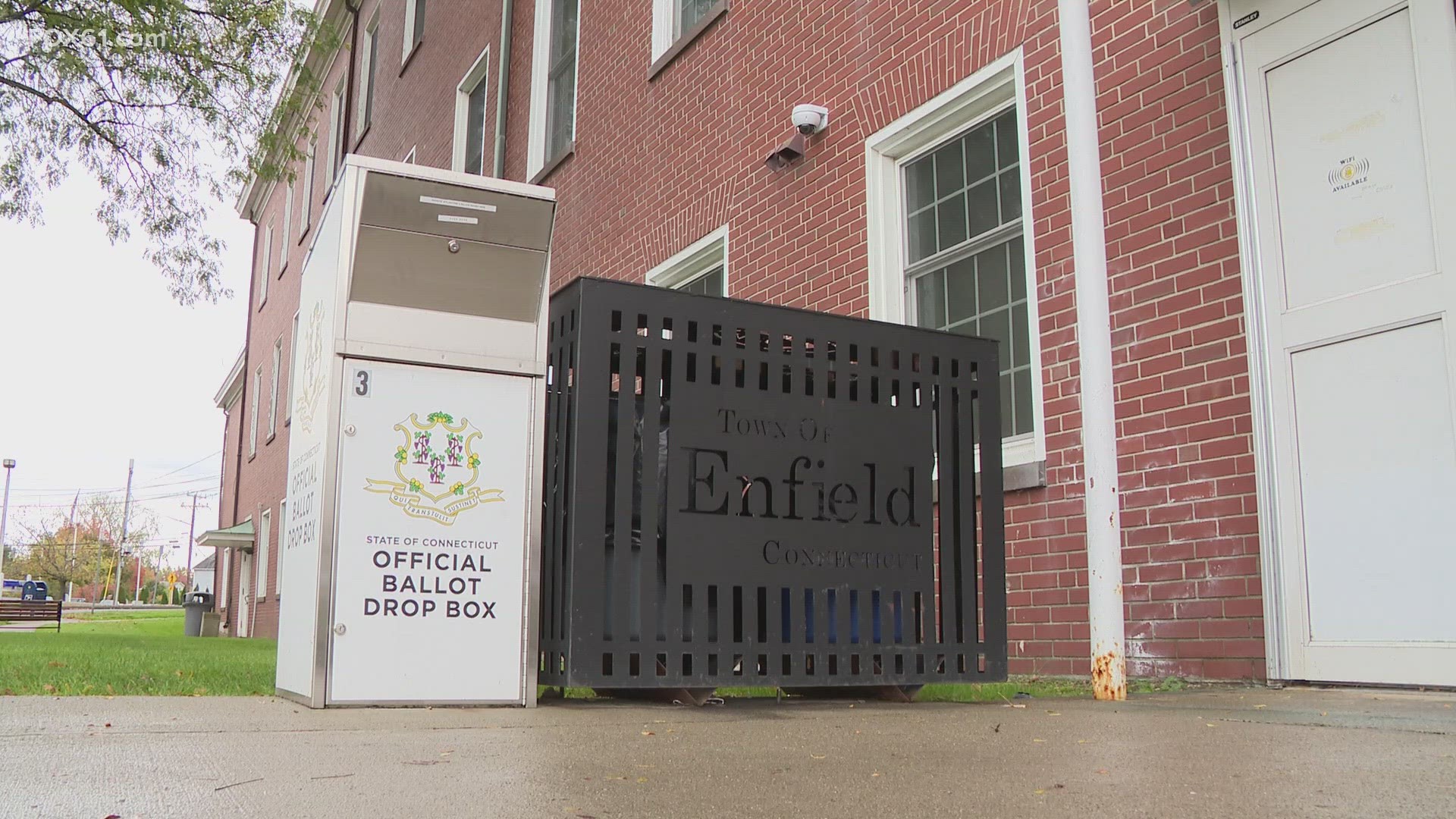 Enfield spent $8,000 installing cameras at each of their three absentee ballot boxes.