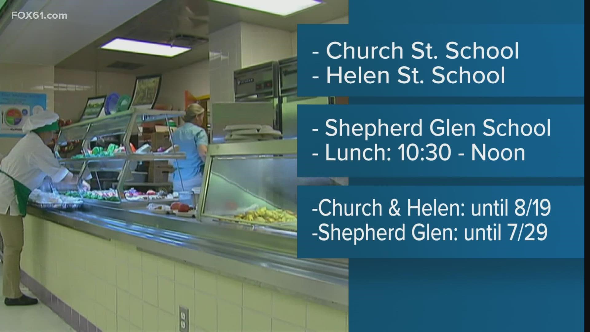 Students can get free meals this summer at Hamden school districts.