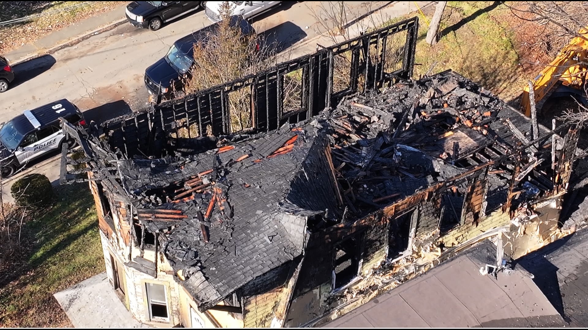 A massive fire broke out at a home on Crown Street in Waterbury. Sky61 captured the aftermath of the destruction.