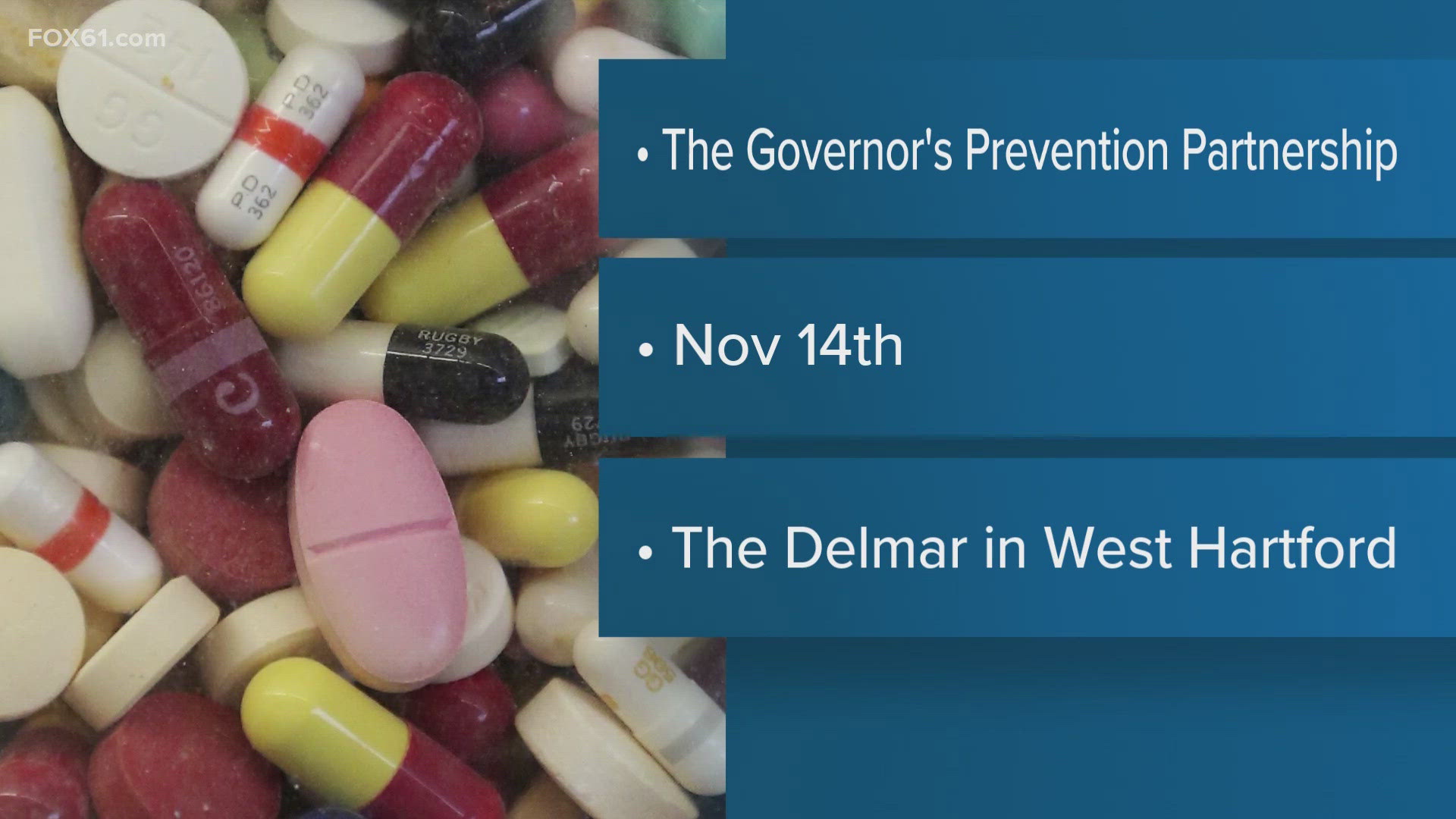 The Governor's Prevention Partnership program is having its anniversary party on Nov. 14 at The Delmar in West Hartford.