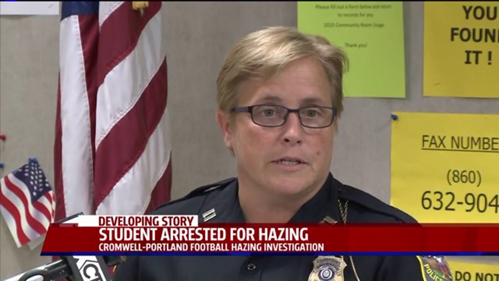 Student arrested for hazing