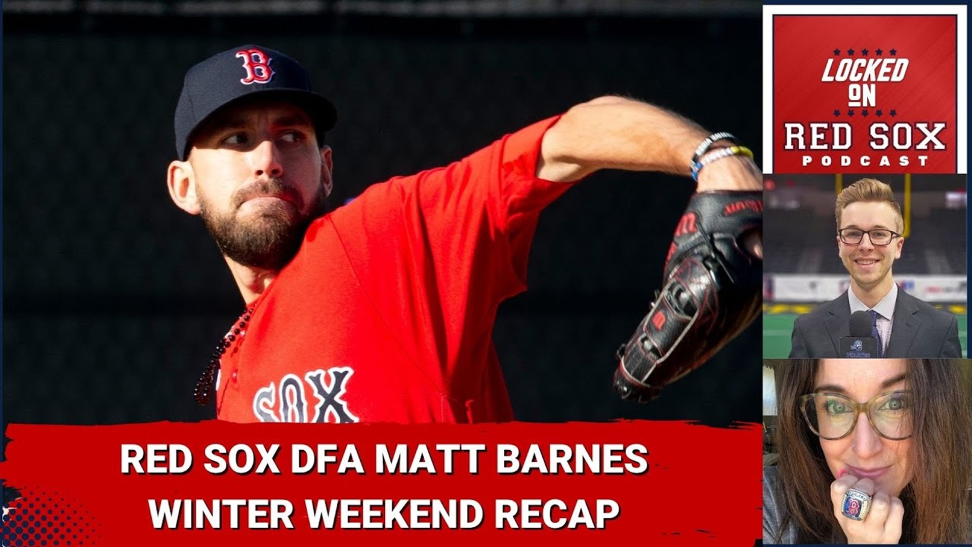 The Boston Red Sox designated Matt Barnes for assignment in order to make room for Adam Duvall on the 40-man roster Tuesday night.