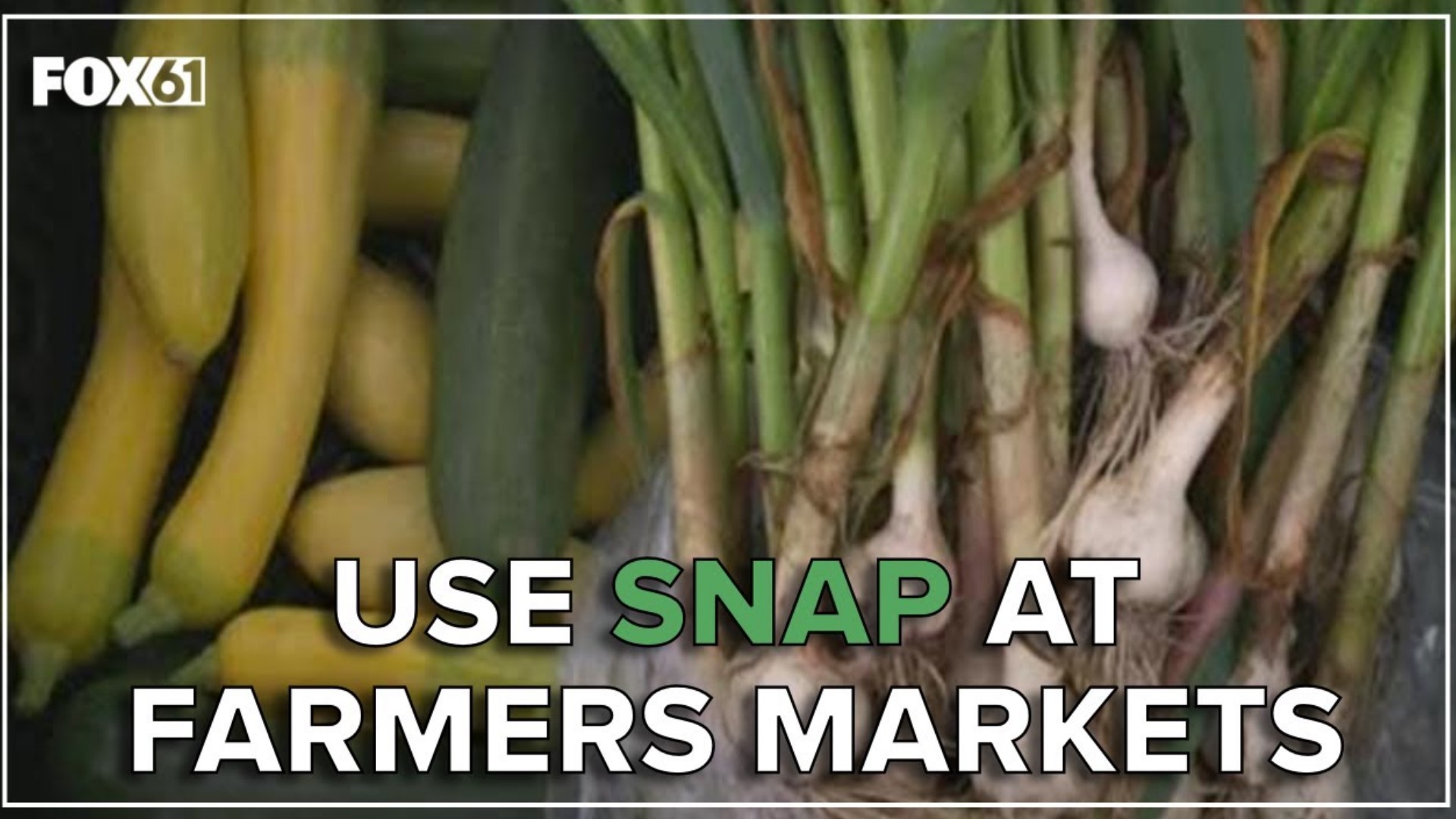 SNAP households can use their benefits at every grocery store, but getting more people out to local farmers' markets is important for communities across the state.