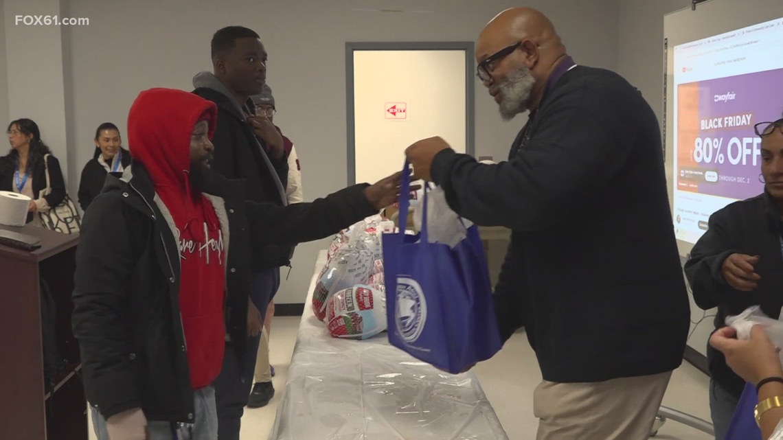 Turkeys and meals provided to New Haven students and adult learners