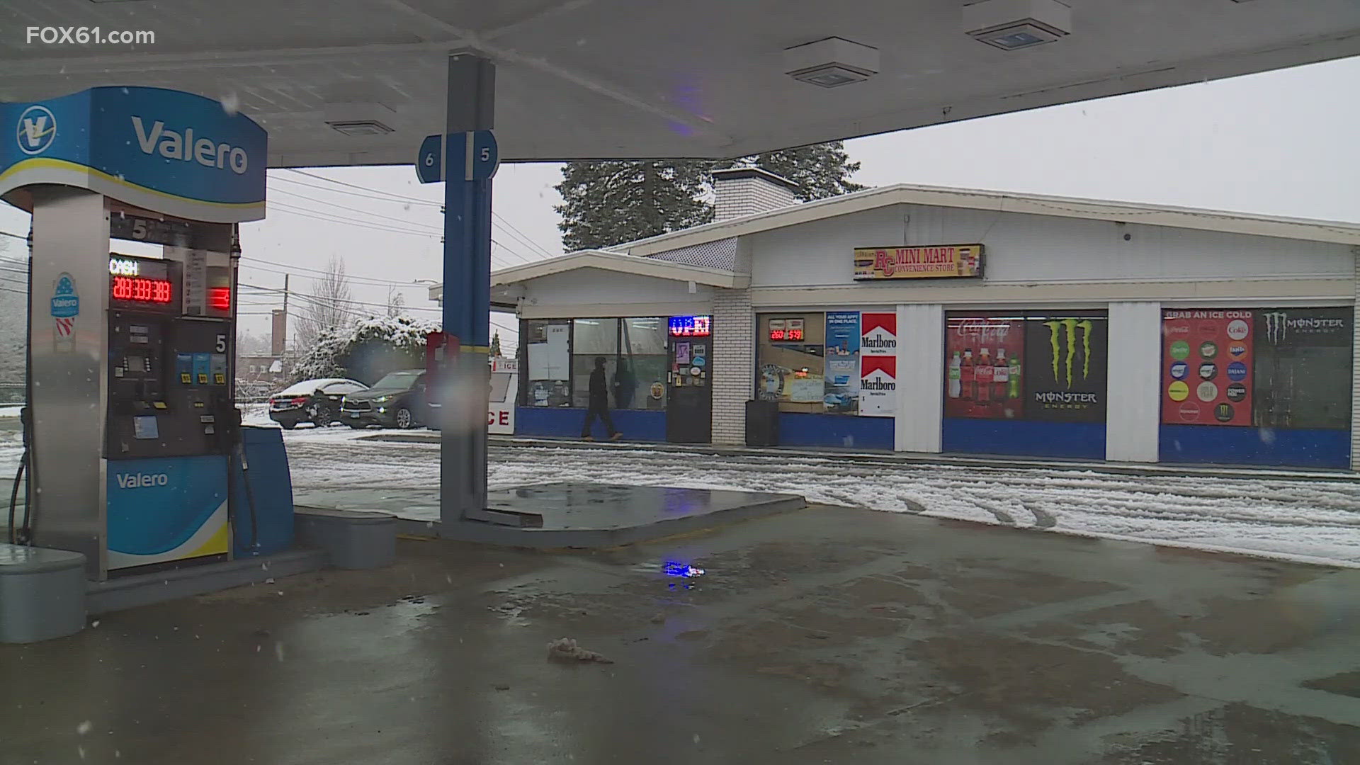 Police have a man in custody who allegedly stole a car with a three-year-old child inside at a Valero gas station on Main Street in Willimantic.