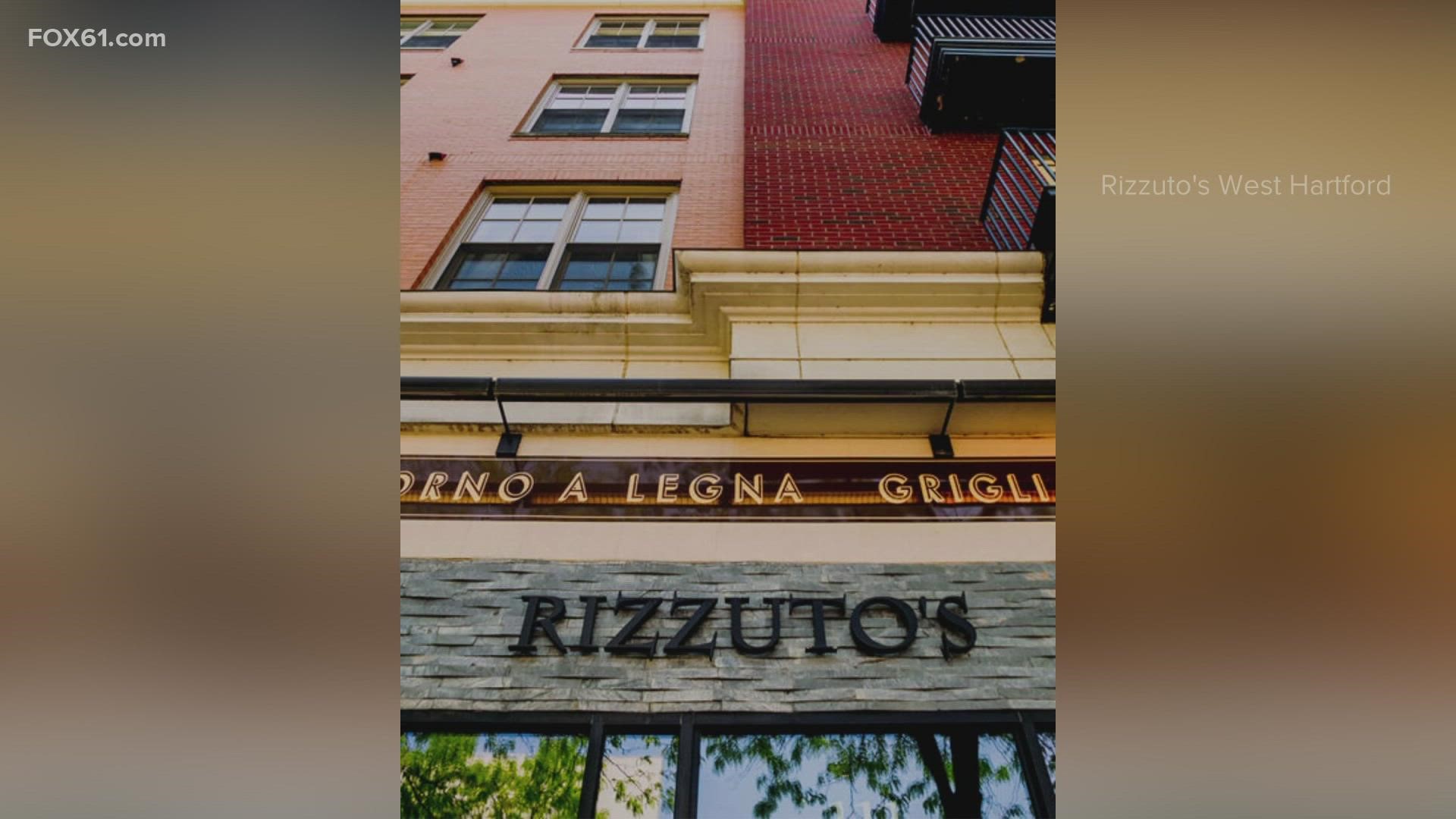 Rizzuto's in West Hartford has closed; This does not affect Rizzuto's Westport.