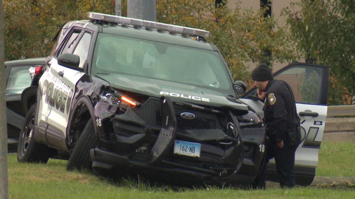 New Britain officer seriously injured in crash