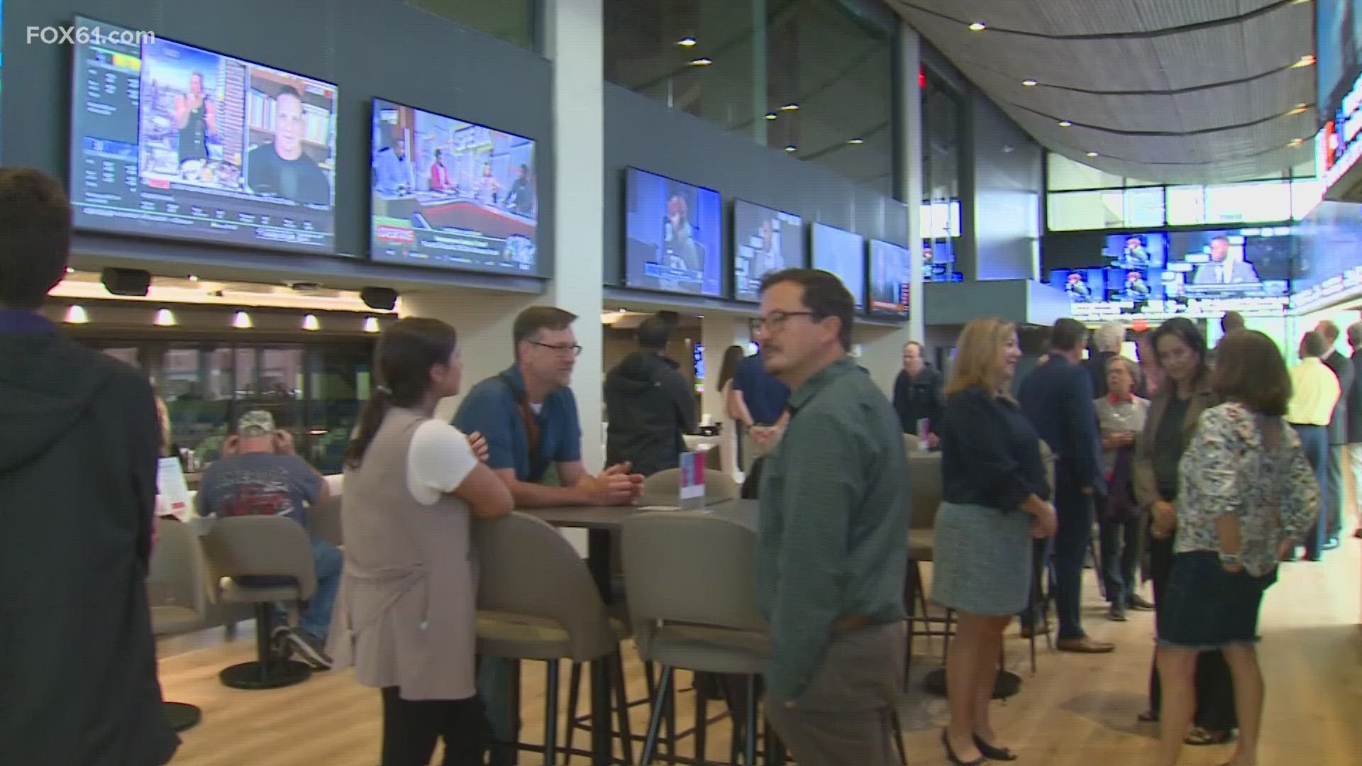 The XL Center Sports Bar and Sportsbook is now officially open.